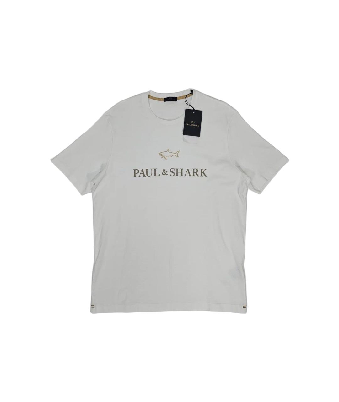 PAUL & SHARK Белая хлопковая футболка, фото 1