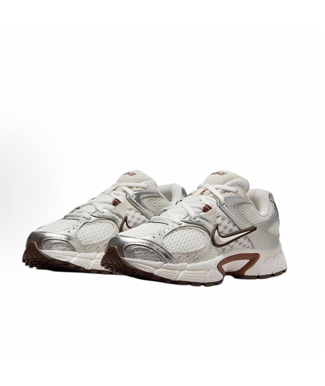 NIKE Серебряные текстильные низкие кроссовки / кеды, фото 2