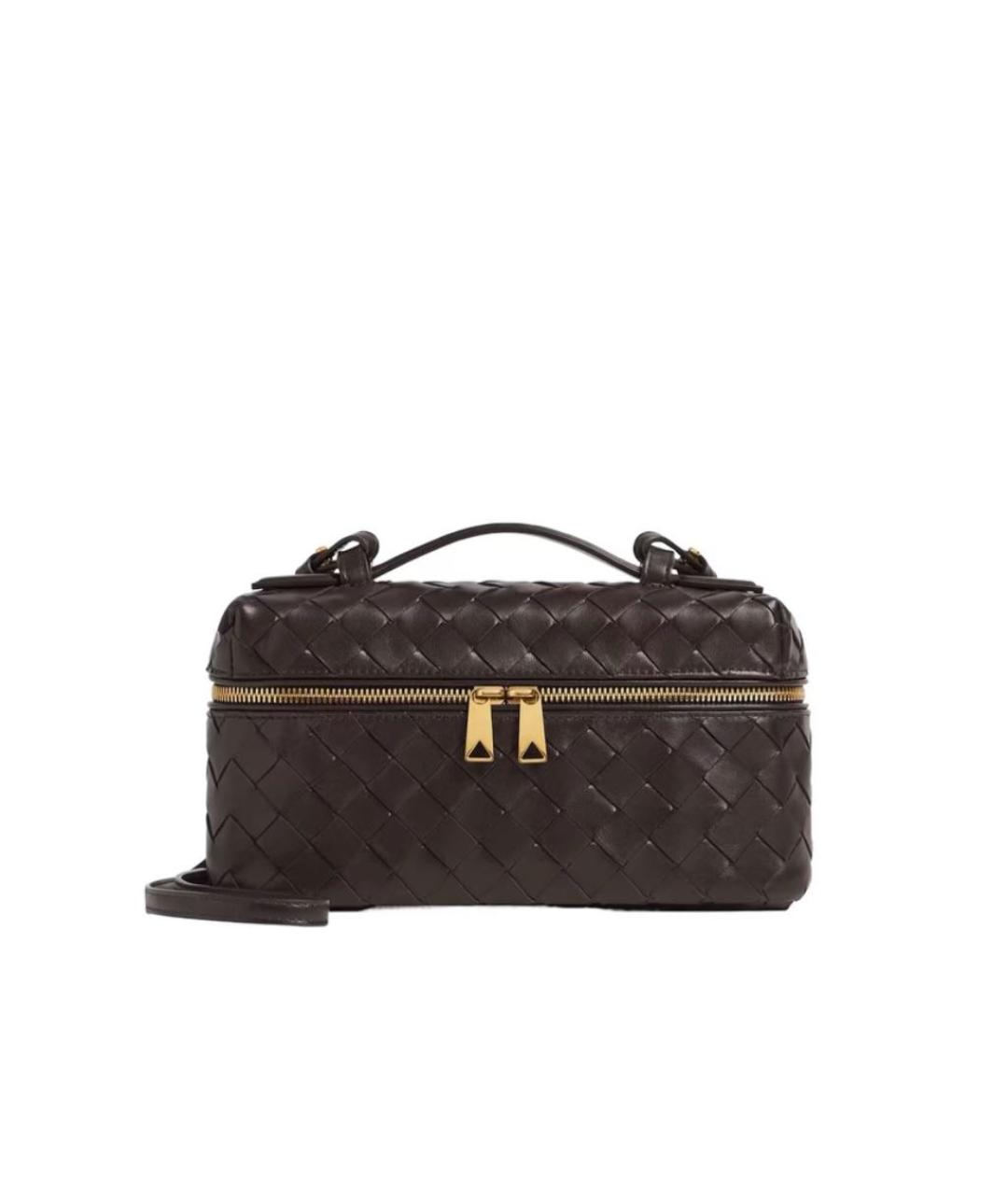 BOTTEGA VENETA Коричневая кожаная сумка через плечо, фото 5