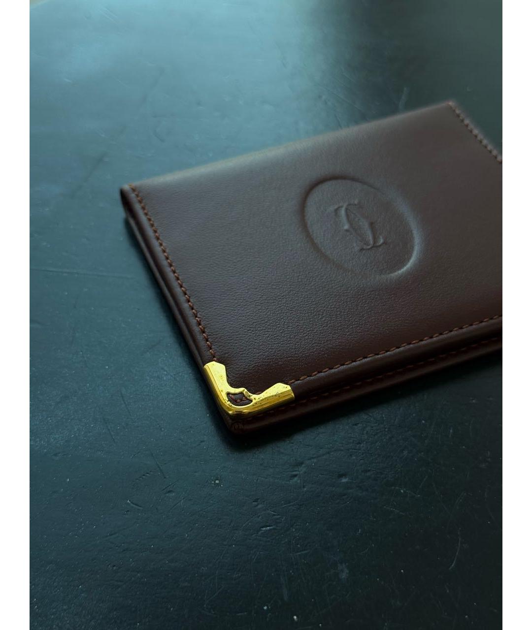 CARTIER Бордовый кожаный кардхолдер, фото 7