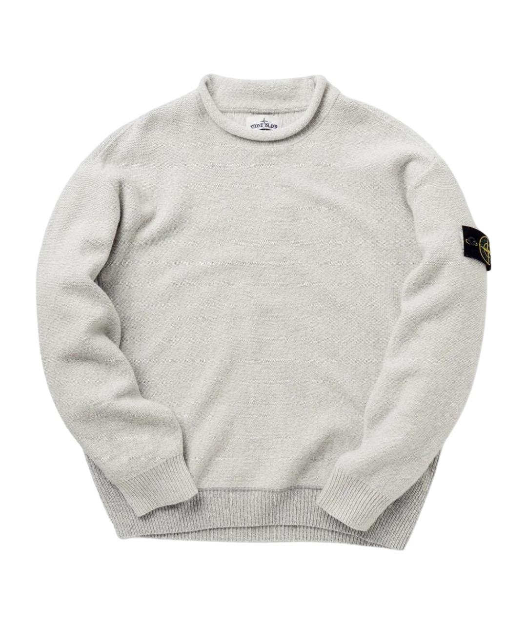 STONE ISLAND Белый шерстяной джемпер / свитер, фото 1