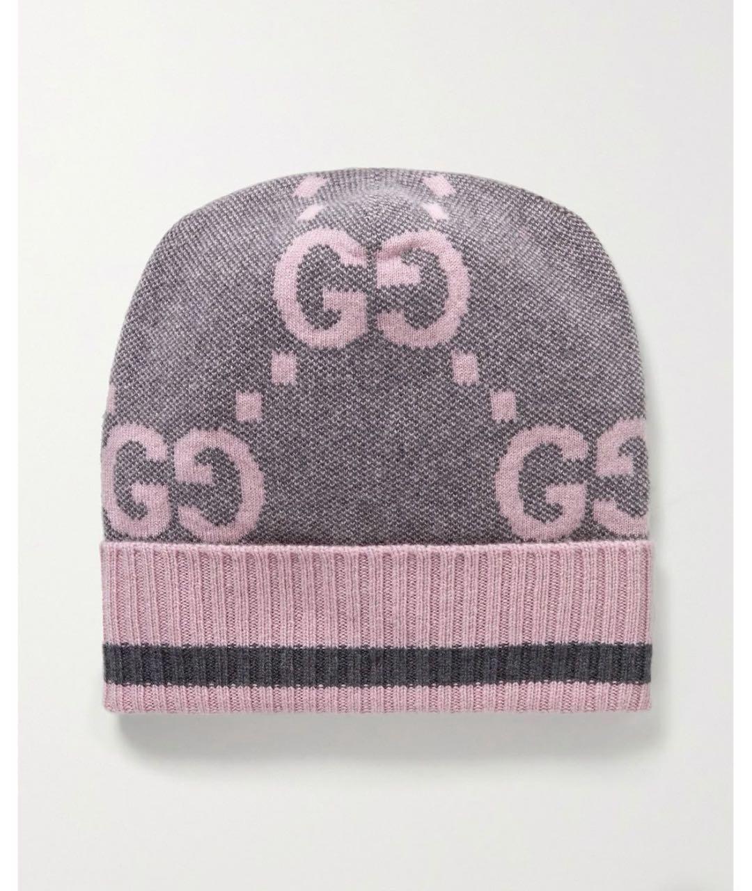 GUCCI Розовая кашемировая шапка, фото 3