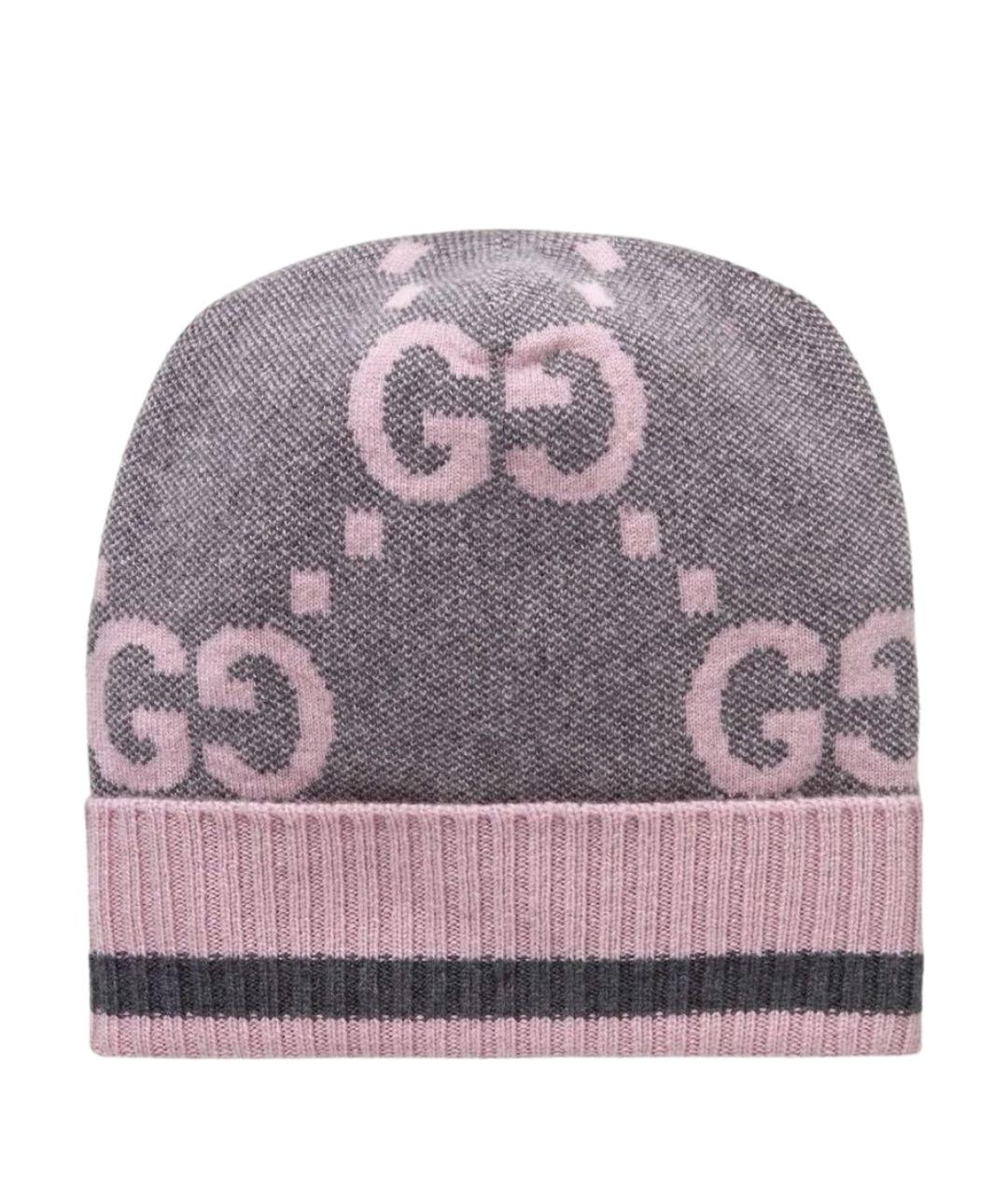 GUCCI Розовая кашемировая шапка, фото 1