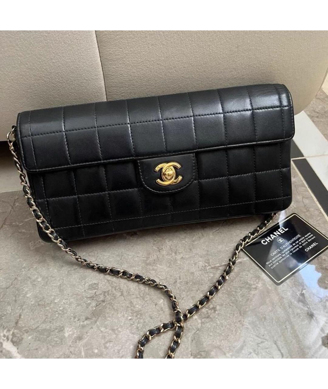CHANEL Черная кожаная сумка через плечо, фото 9