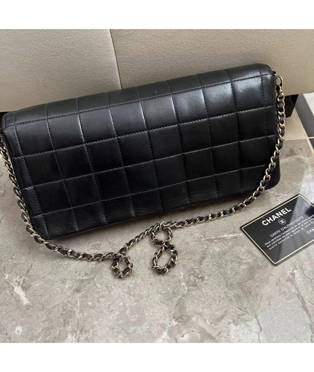 CHANEL Черная кожаная сумка через плечо, фото 6