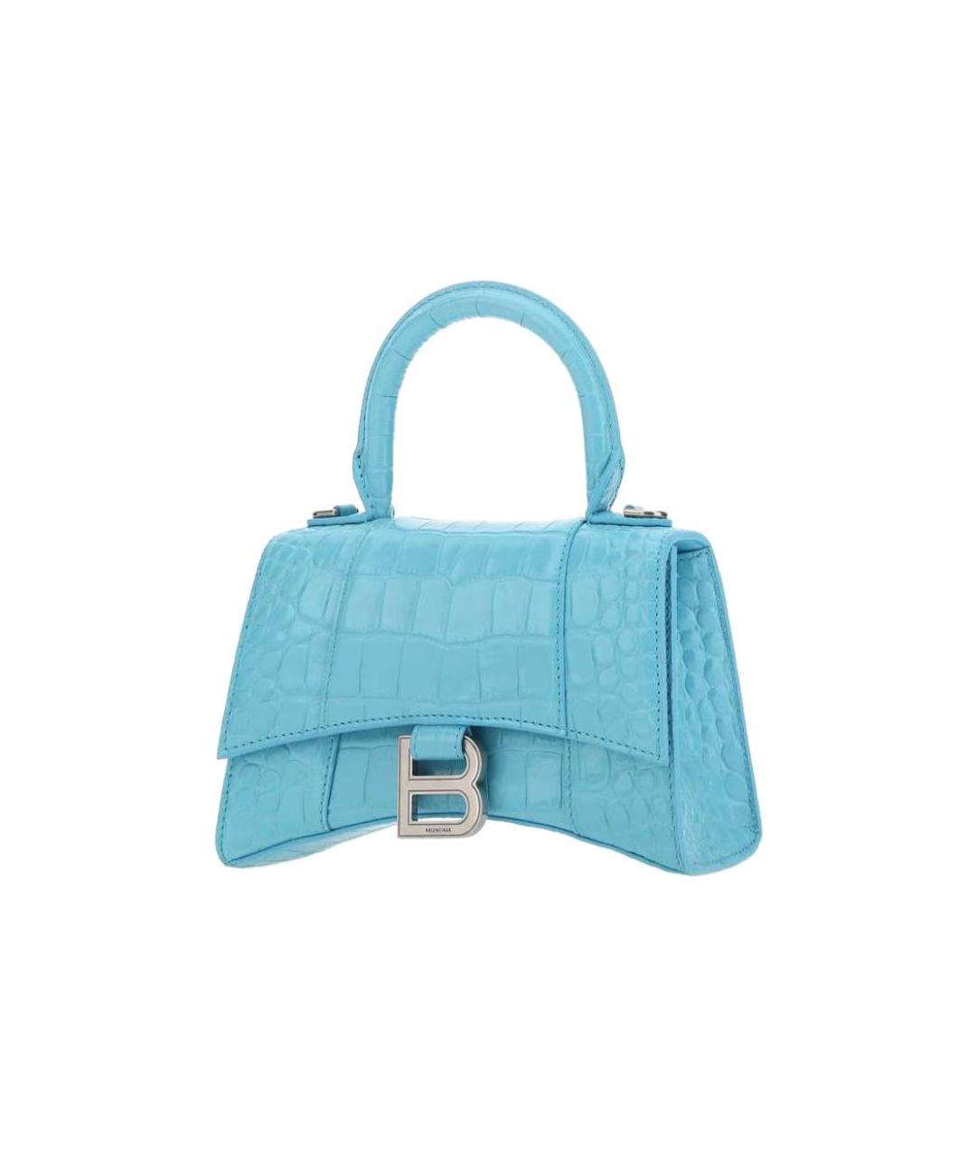 BALENCIAGA Голубая кожаная сумка через плечо, фото 2