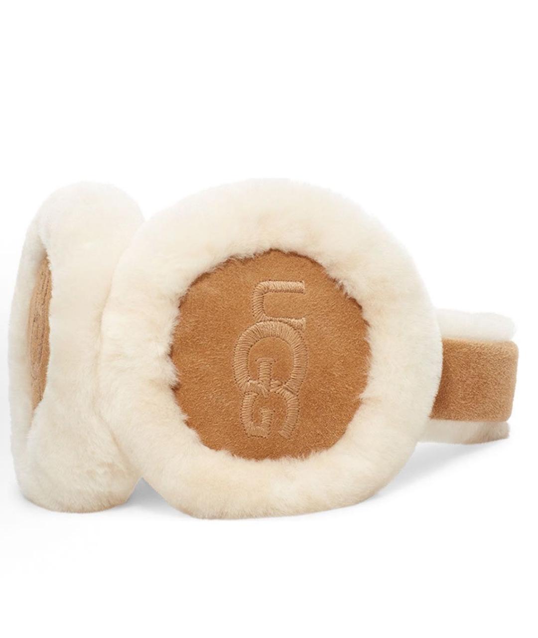 UGG AUSTRALIA Бежевые шерстяные наушники, фото 2