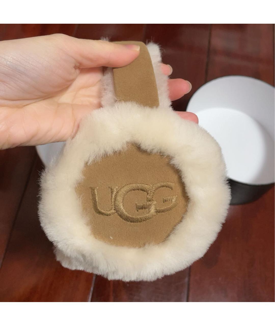 UGG AUSTRALIA Бежевые шерстяные наушники, фото 3