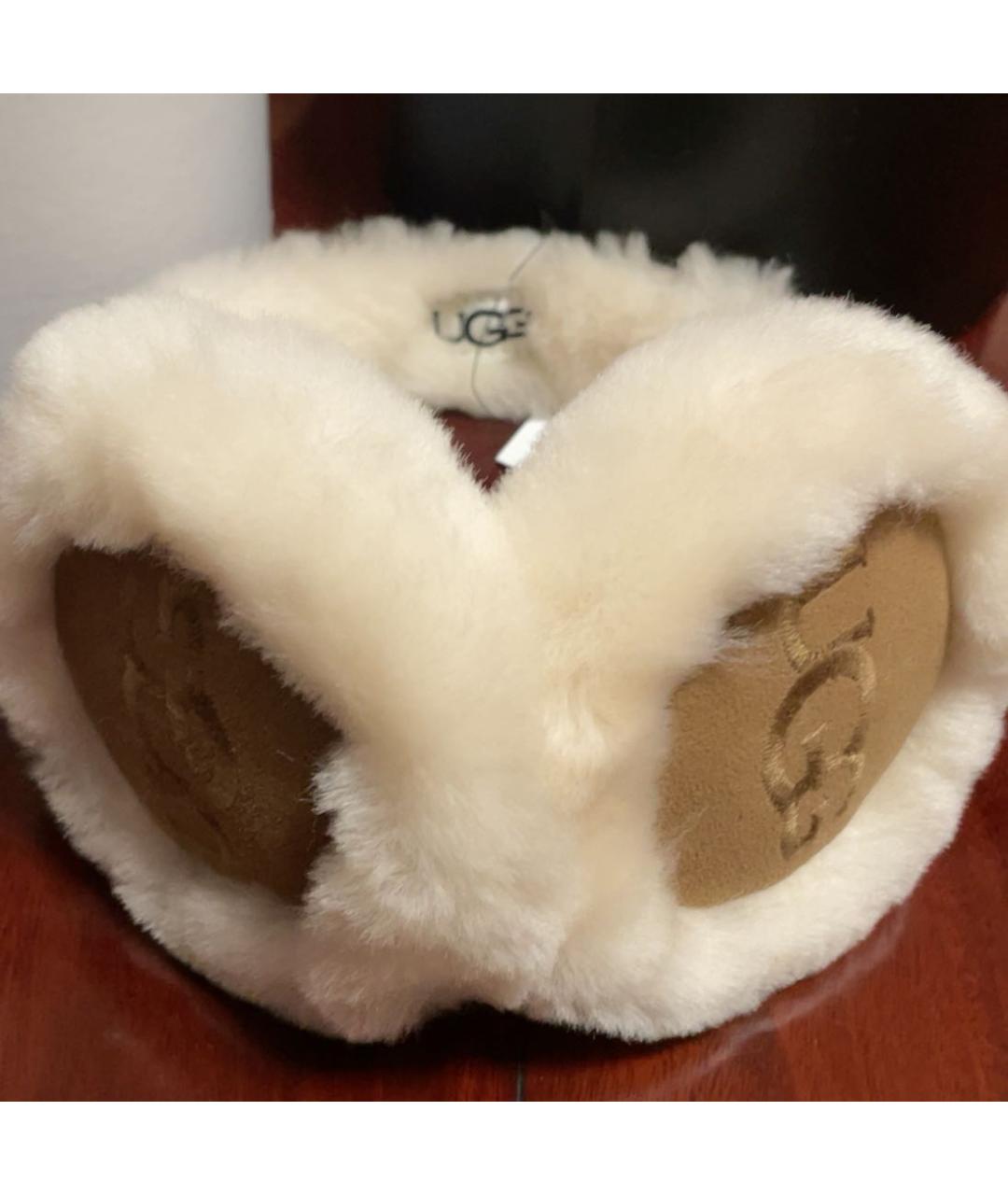 UGG AUSTRALIA Бежевые шерстяные наушники, фото 4