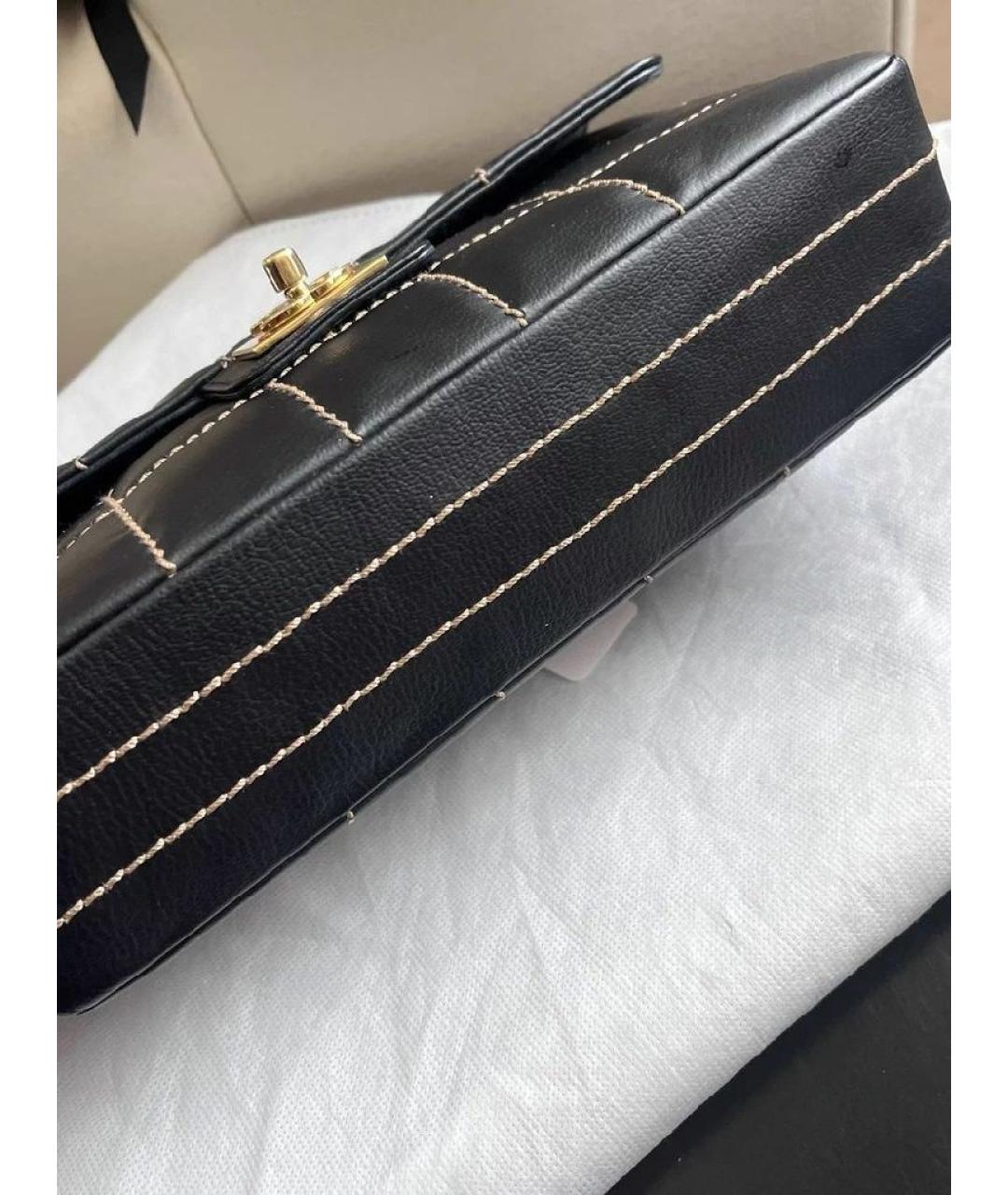 CHANEL Черная кожаная сумка через плечо, фото 7
