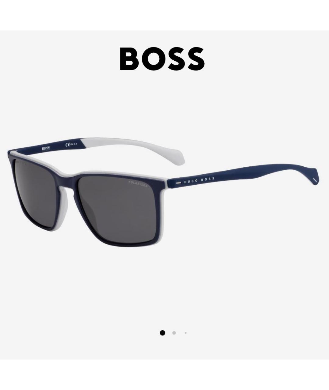 HUGO BOSS Темно-синие пластиковые солнцезащитные очки, фото 4