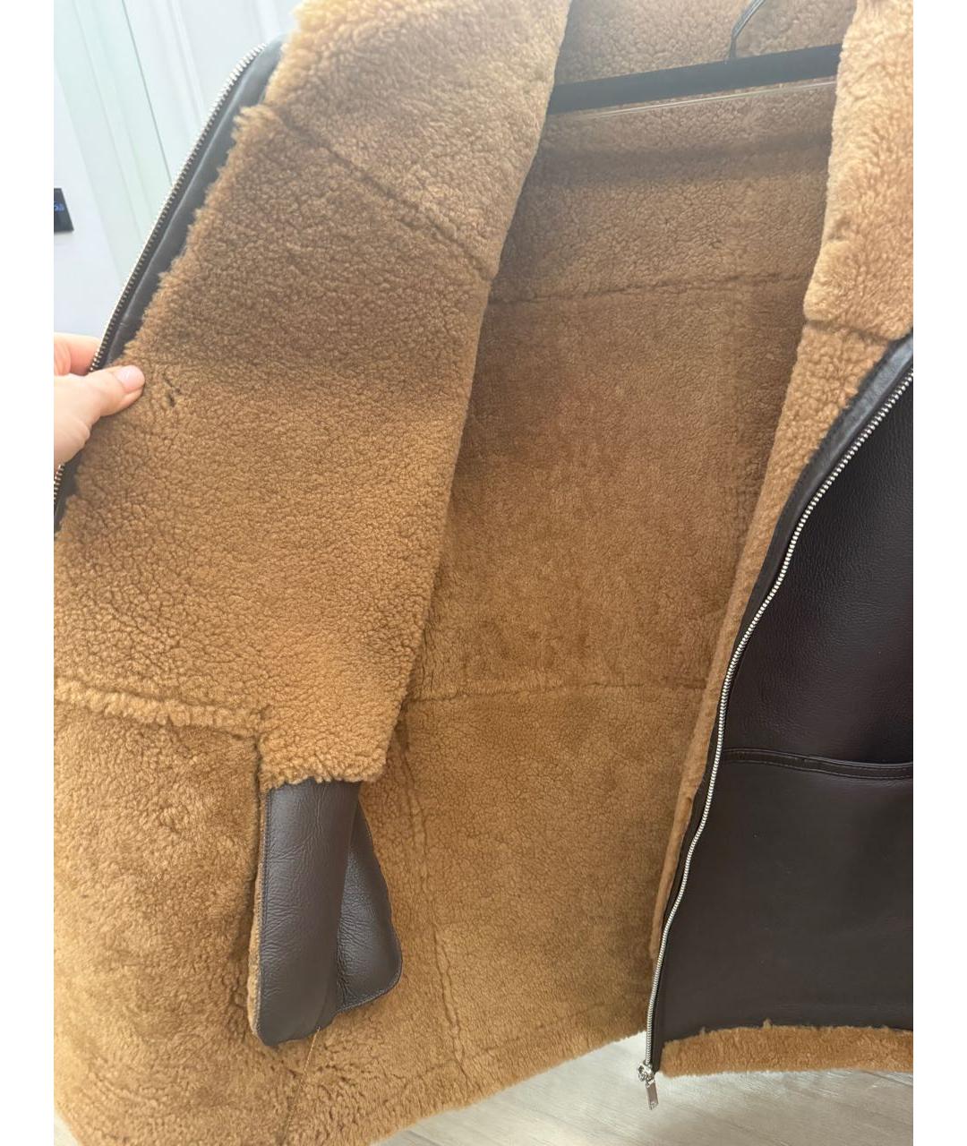 TOTEME Коричневая кожаная дубленка, фото 4