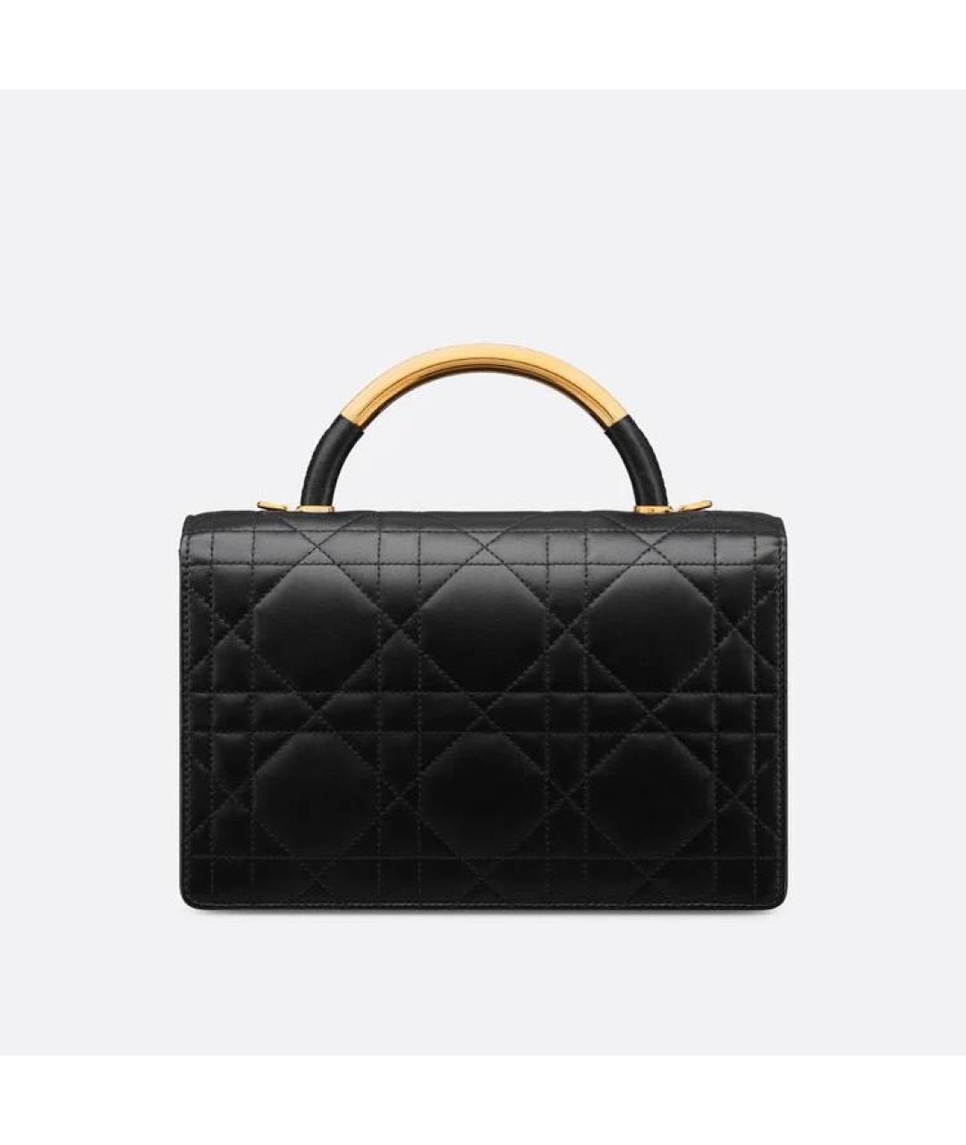 CHRISTIAN DIOR Черная кожаная сумка через плечо, фото 5