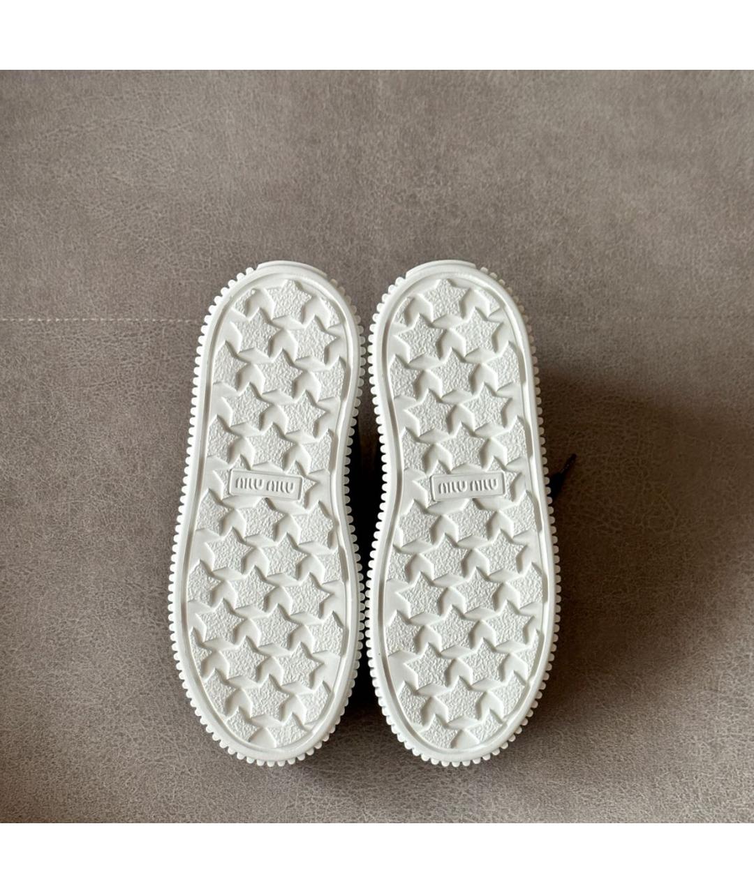 MIU MIU Коричневые замшевые кроссовки, фото 8