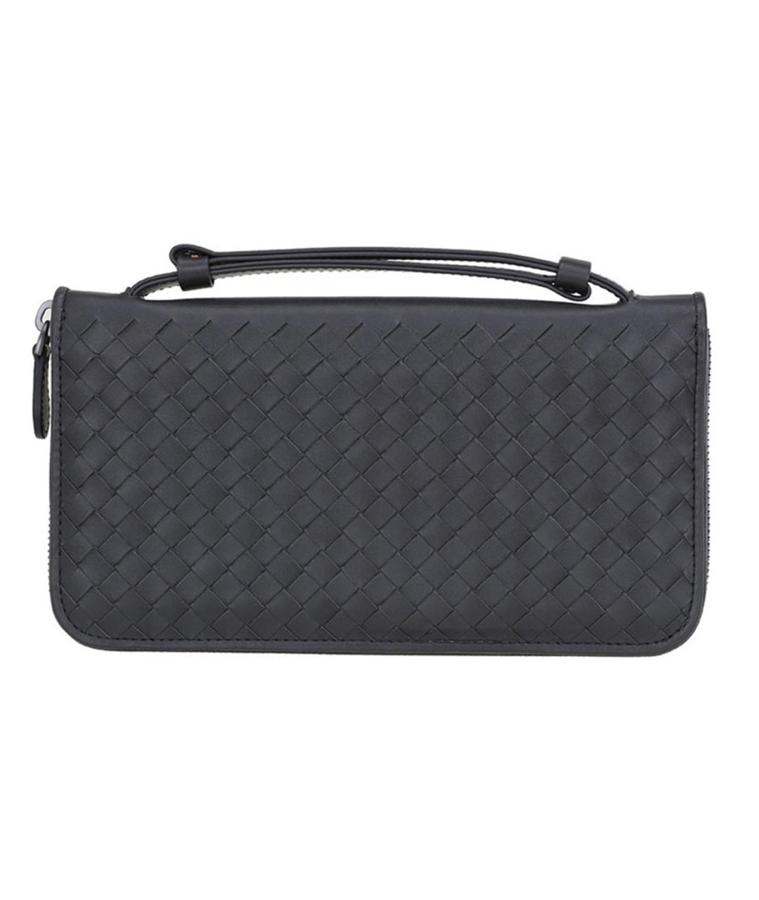 BOTTEGA VENETA Черная кожаная папка для документов, фото 1