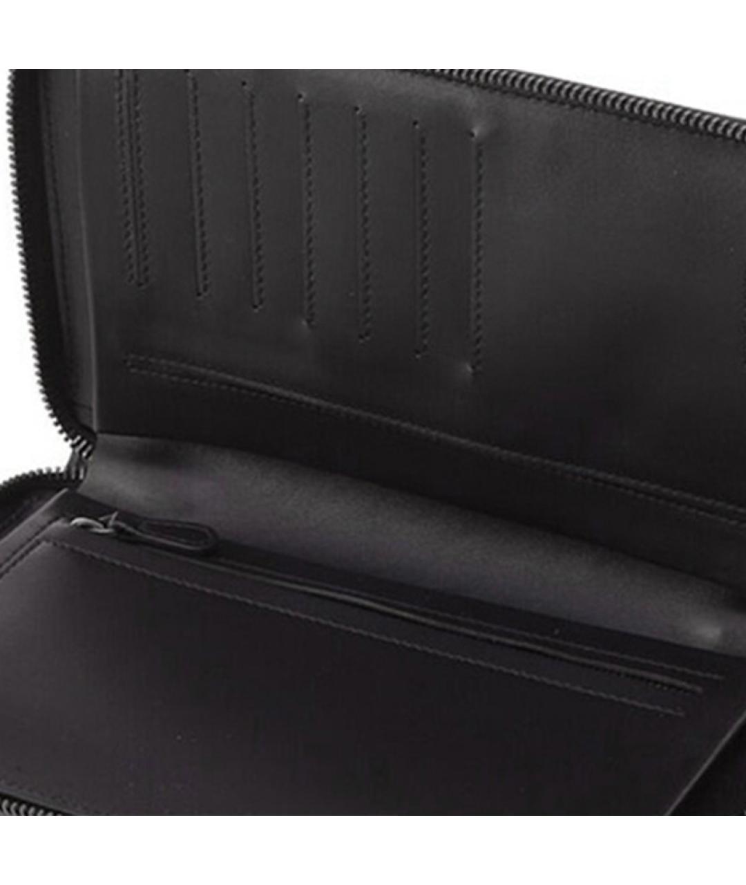 BOTTEGA VENETA Черная кожаная папка для документов, фото 4