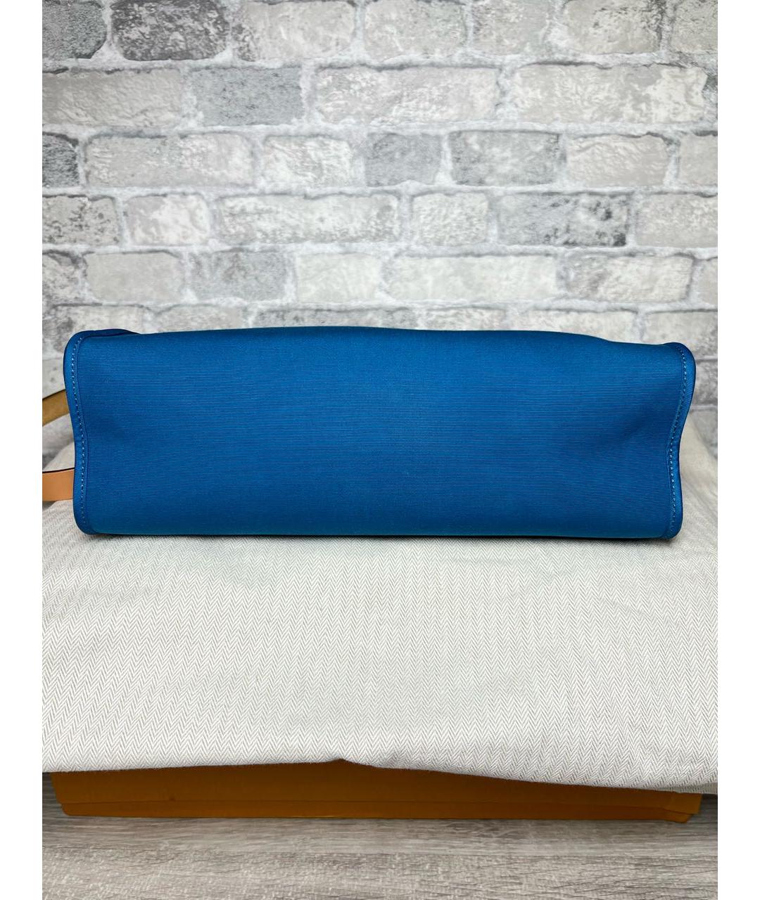 HERMES Синяя тканевая сумка через плечо, фото 6