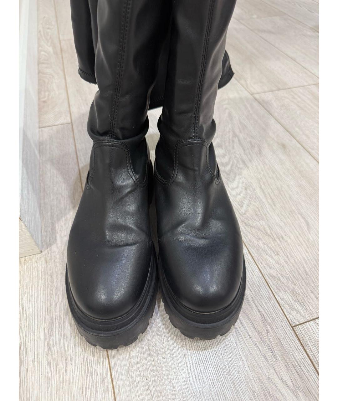 LE SILLA Черные ботфорты из искусственной кожи, фото 3