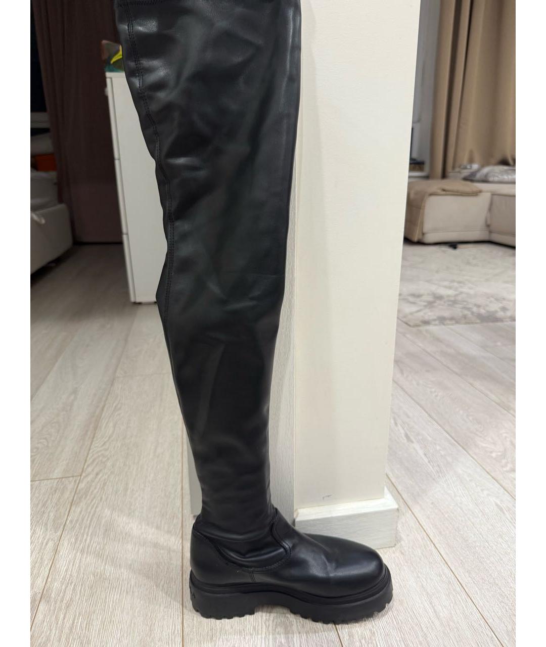 LE SILLA Черные ботфорты из искусственной кожи, фото 2