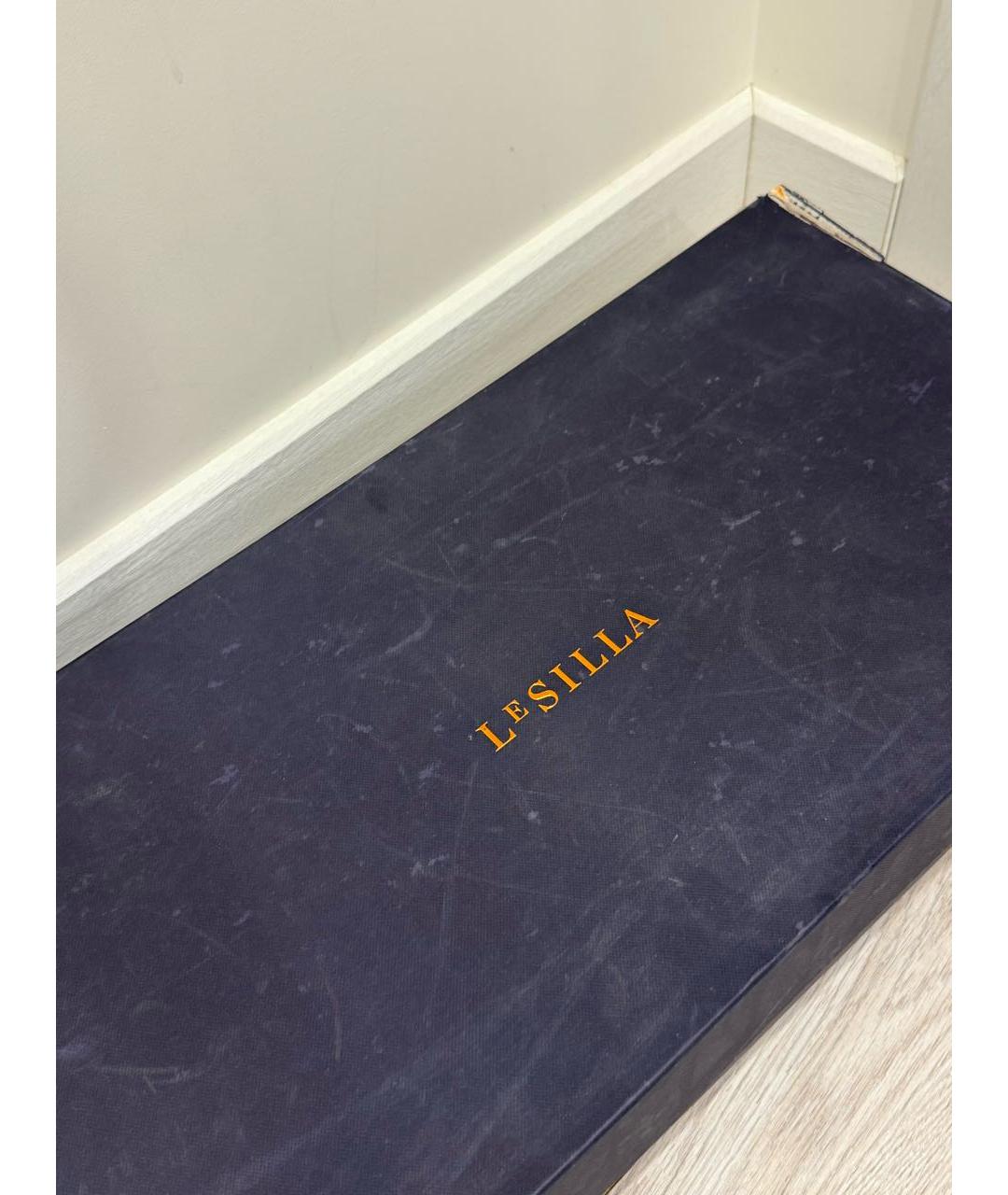 LE SILLA Черные ботфорты из искусственной кожи, фото 8