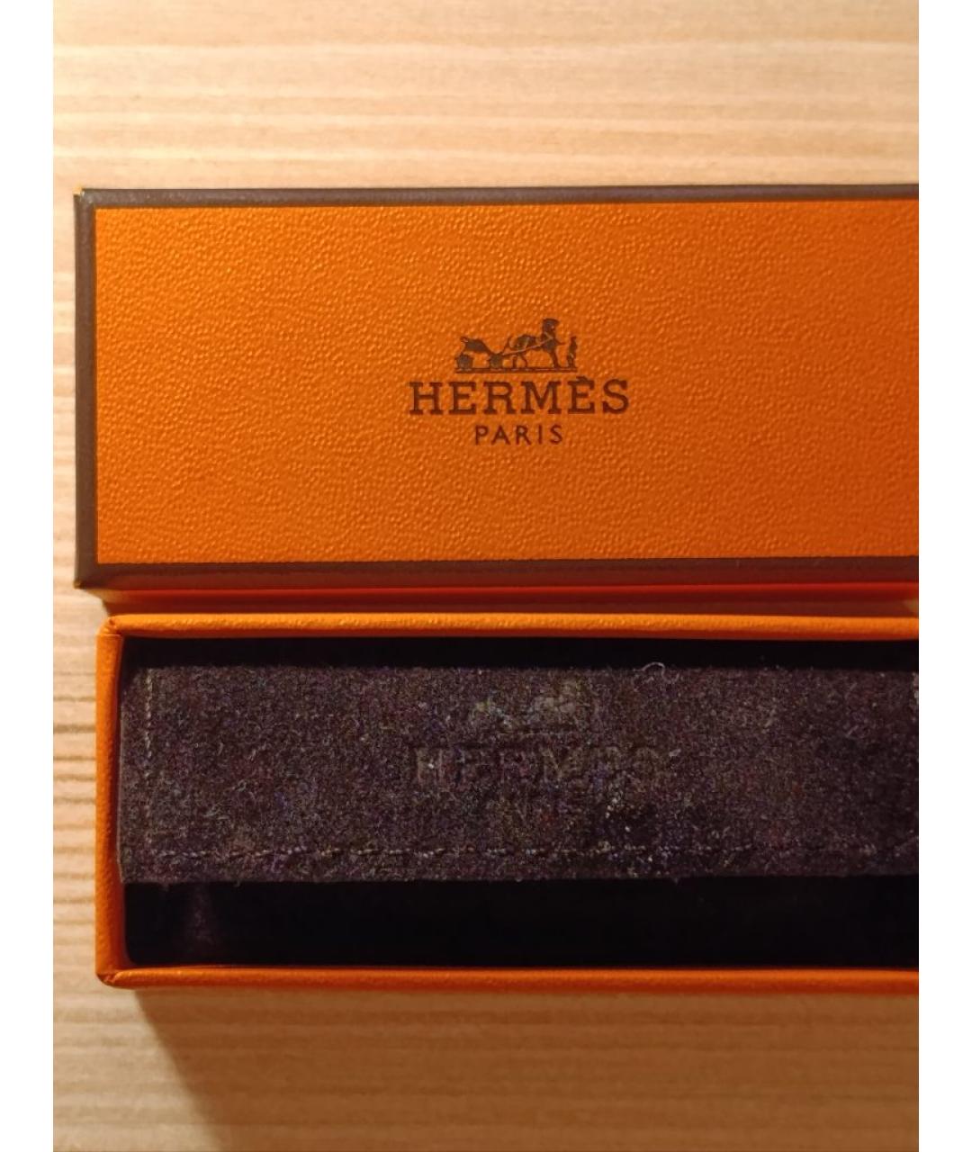 HERMES Золотой металлический галстук, фото 6