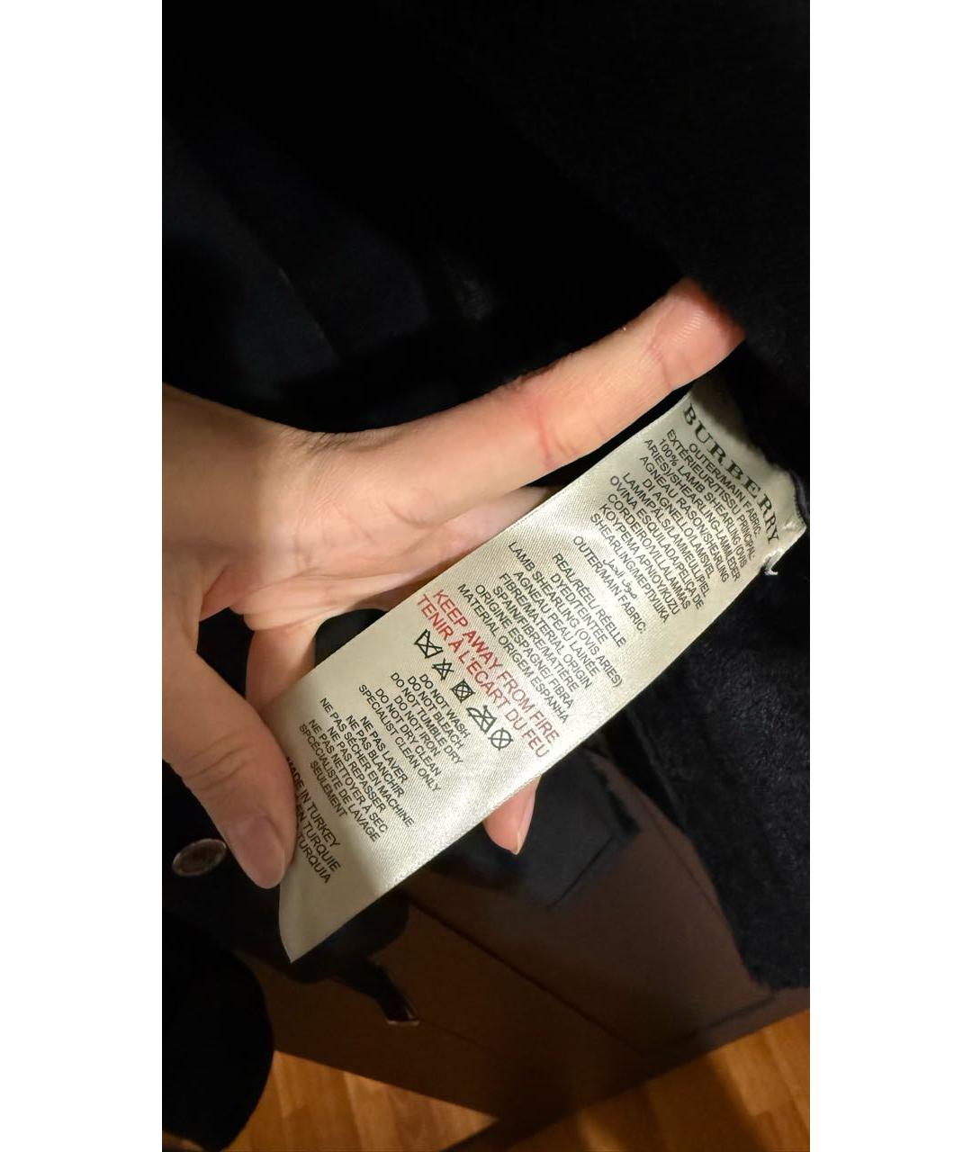 BURBERRY Черная меховая дубленка, фото 5