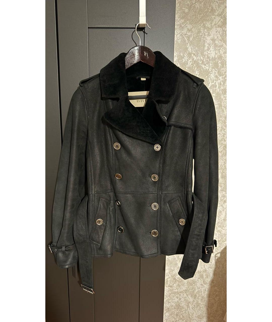 BURBERRY Черная меховая дубленка, фото 7