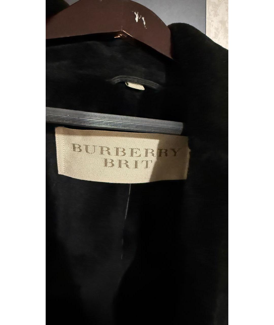 BURBERRY Черная меховая дубленка, фото 3