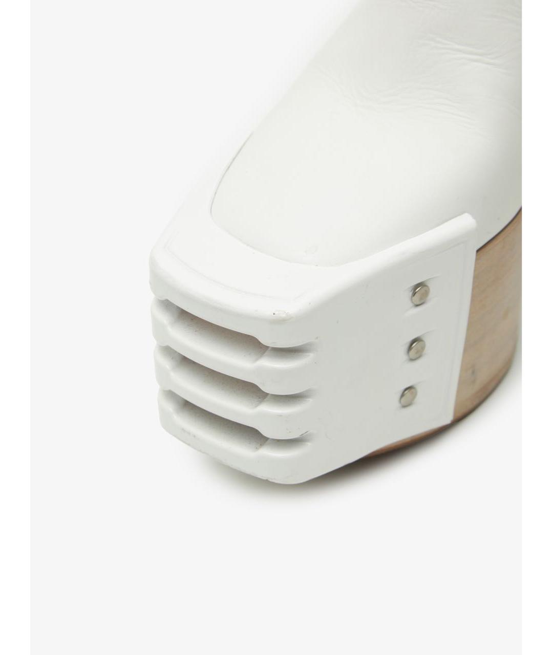 RICK OWENS Белые кожаные ботильоны, фото 4