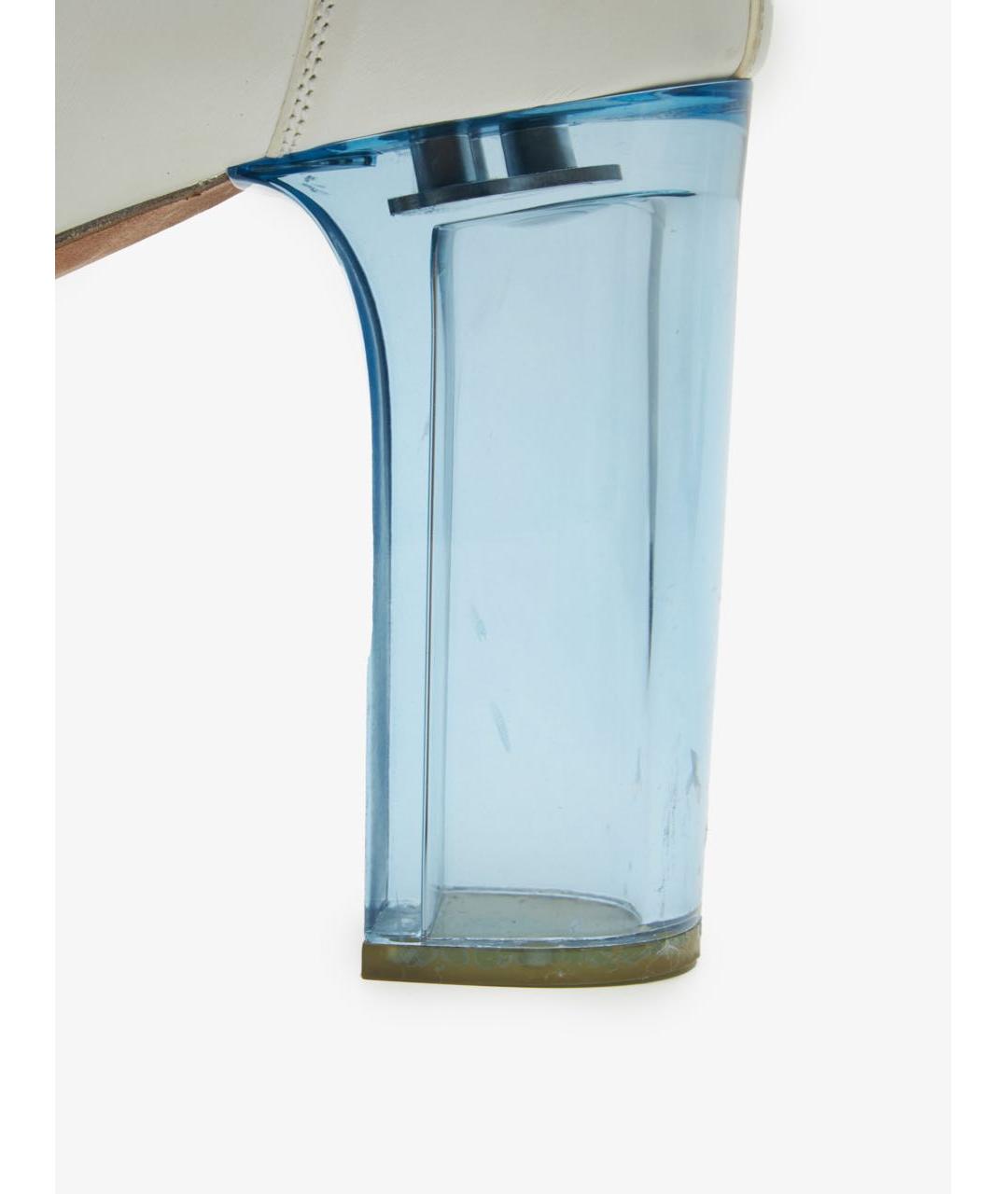 RICK OWENS Белые кожаные ботильоны, фото 6