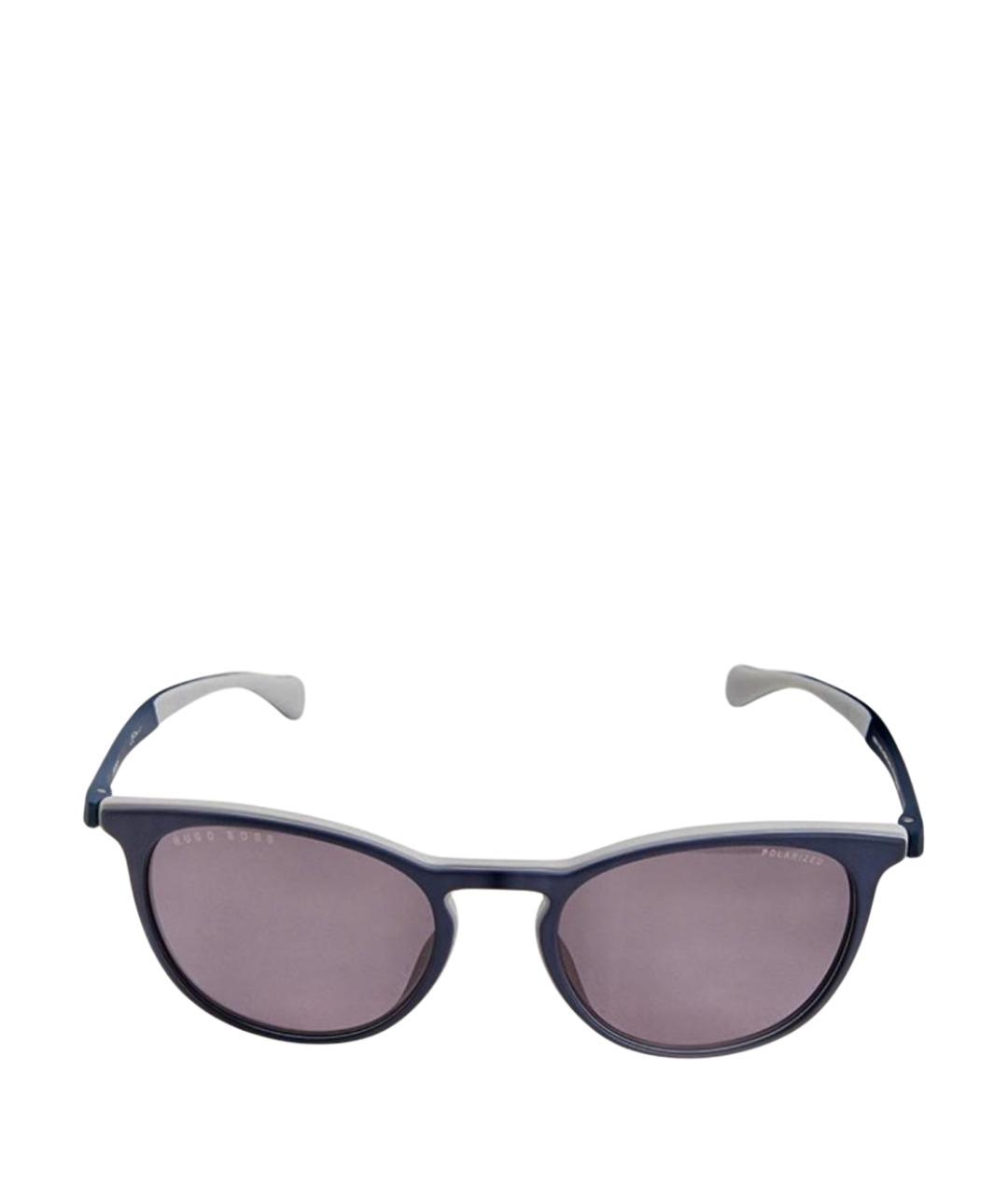 HUGO BOSS Темно-синие пластиковые солнцезащитные очки, фото 1