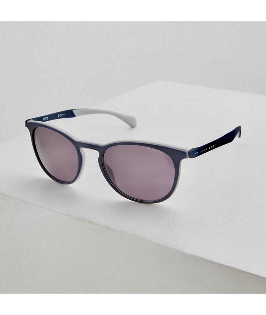 HUGO BOSS Темно-синие пластиковые солнцезащитные очки, фото 4