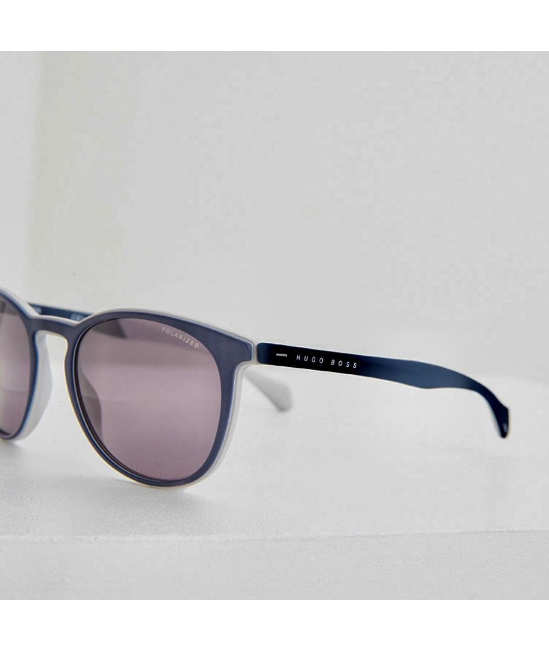 HUGO BOSS Темно-синие пластиковые солнцезащитные очки, фото 6