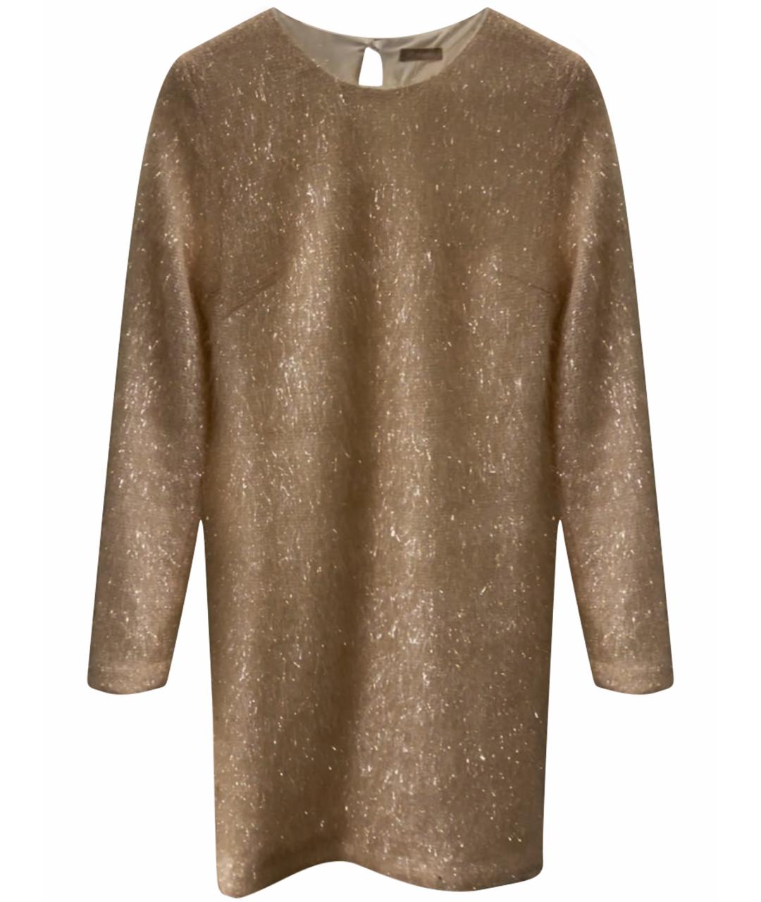 12 STOREEZ Бежевое синтетическое вечернее платье, фото 1