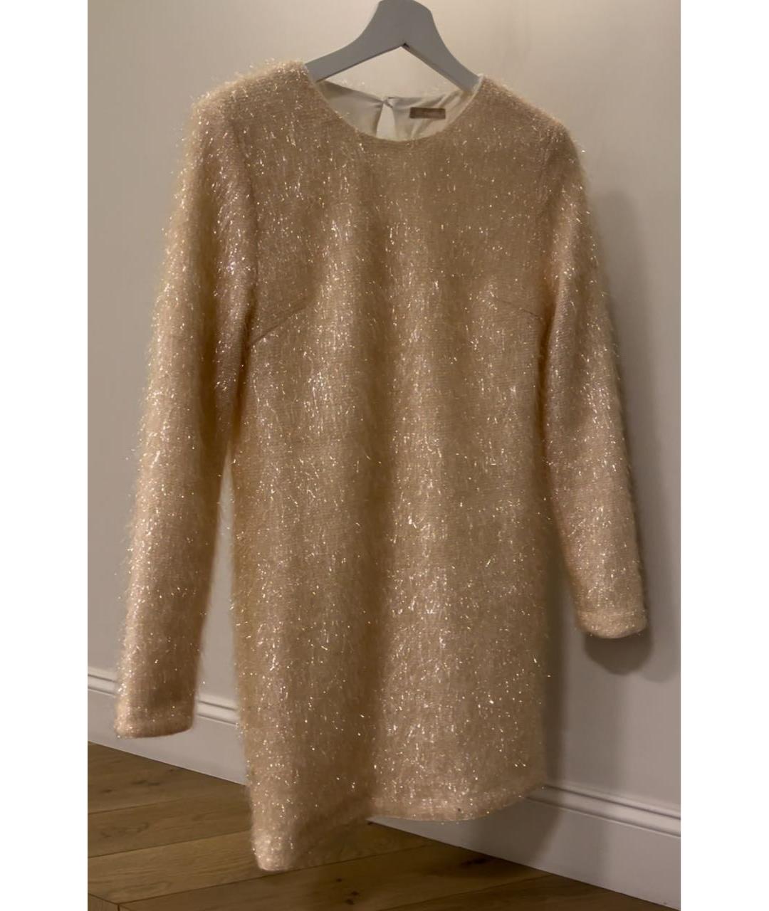 12 STOREEZ Бежевое синтетическое вечернее платье, фото 4