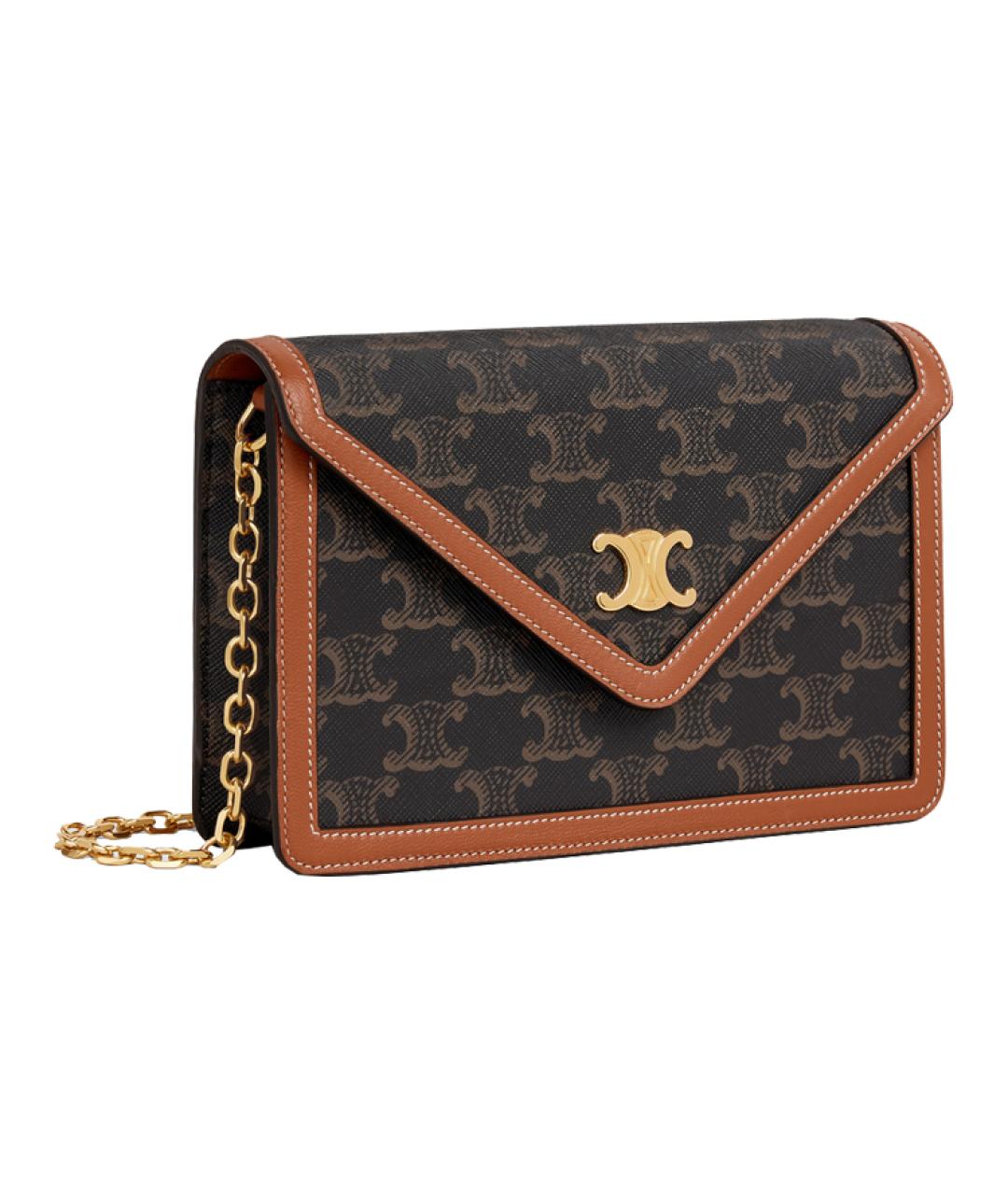 CELINE Коричневый кожаный кошелек, фото 2