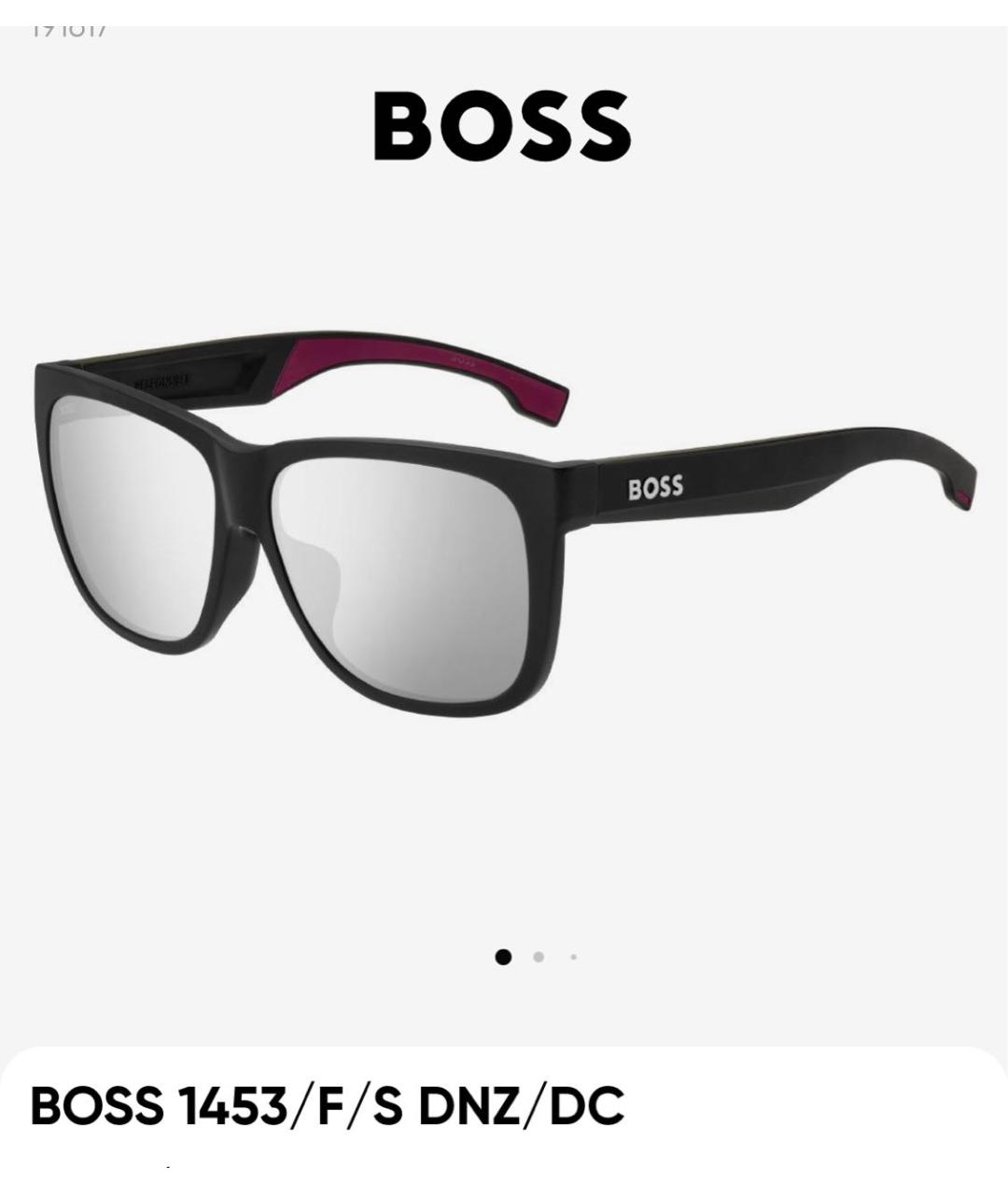 HUGO BOSS Черные пластиковые солнцезащитные очки, фото 3