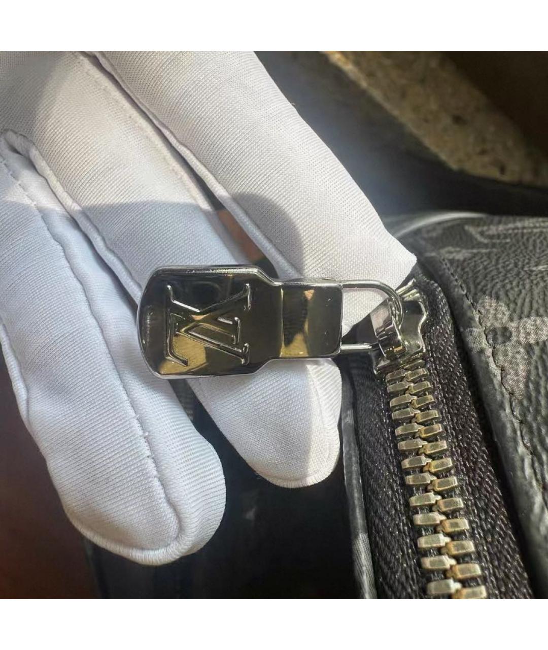 LOUIS VUITTON Черный кожаный рюкзак, фото 4