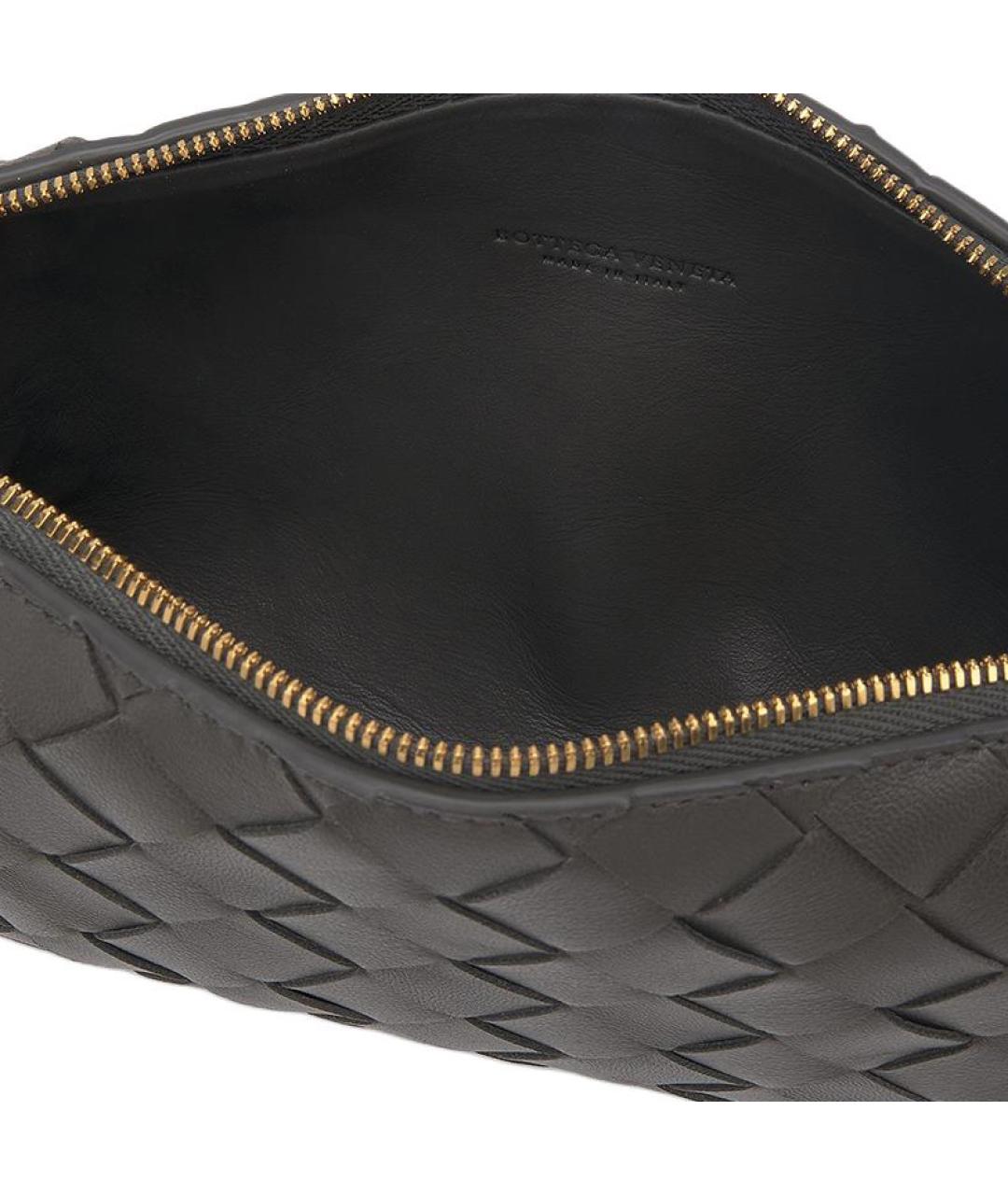 BOTTEGA VENETA Серая кожаная сумка через плечо, фото 5