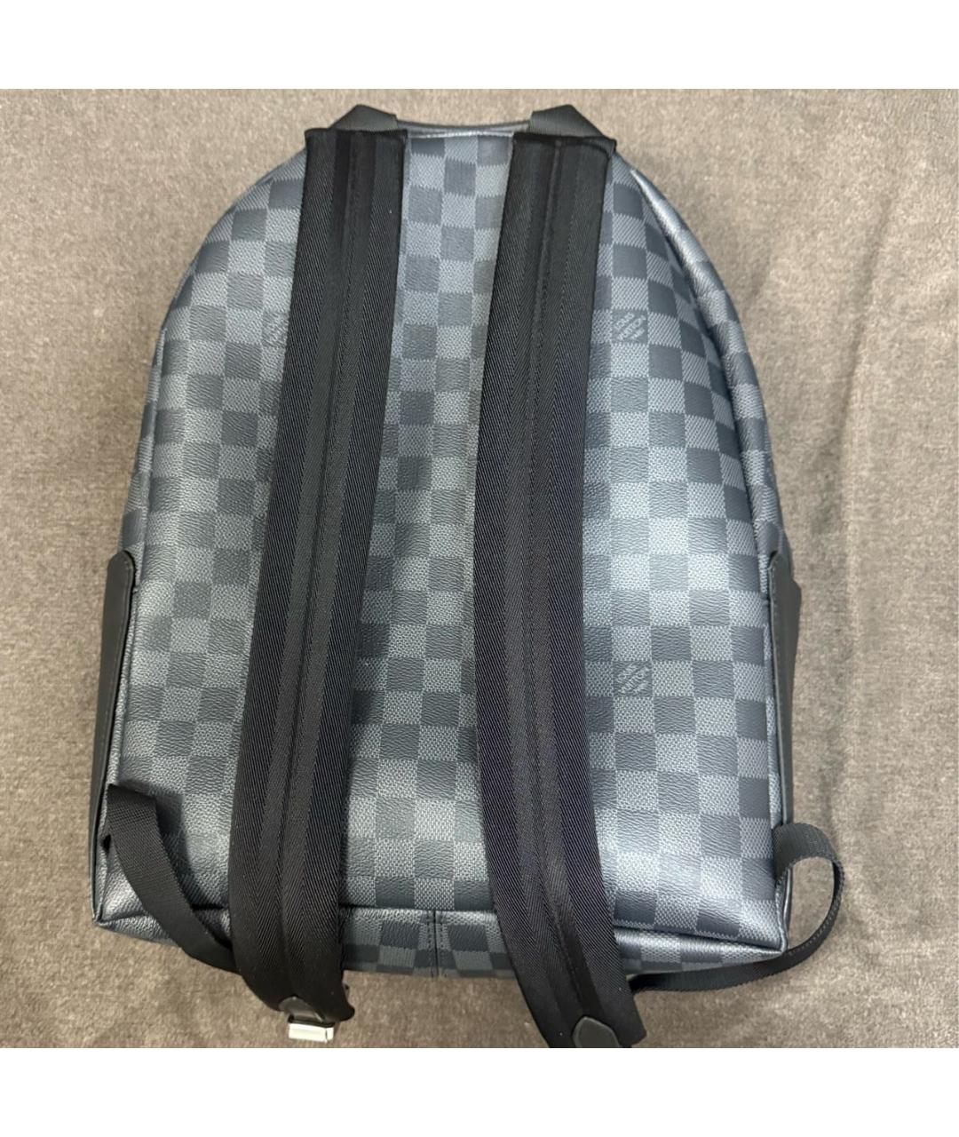 LOUIS VUITTON Антрацитовый кожаный рюкзак, фото 4