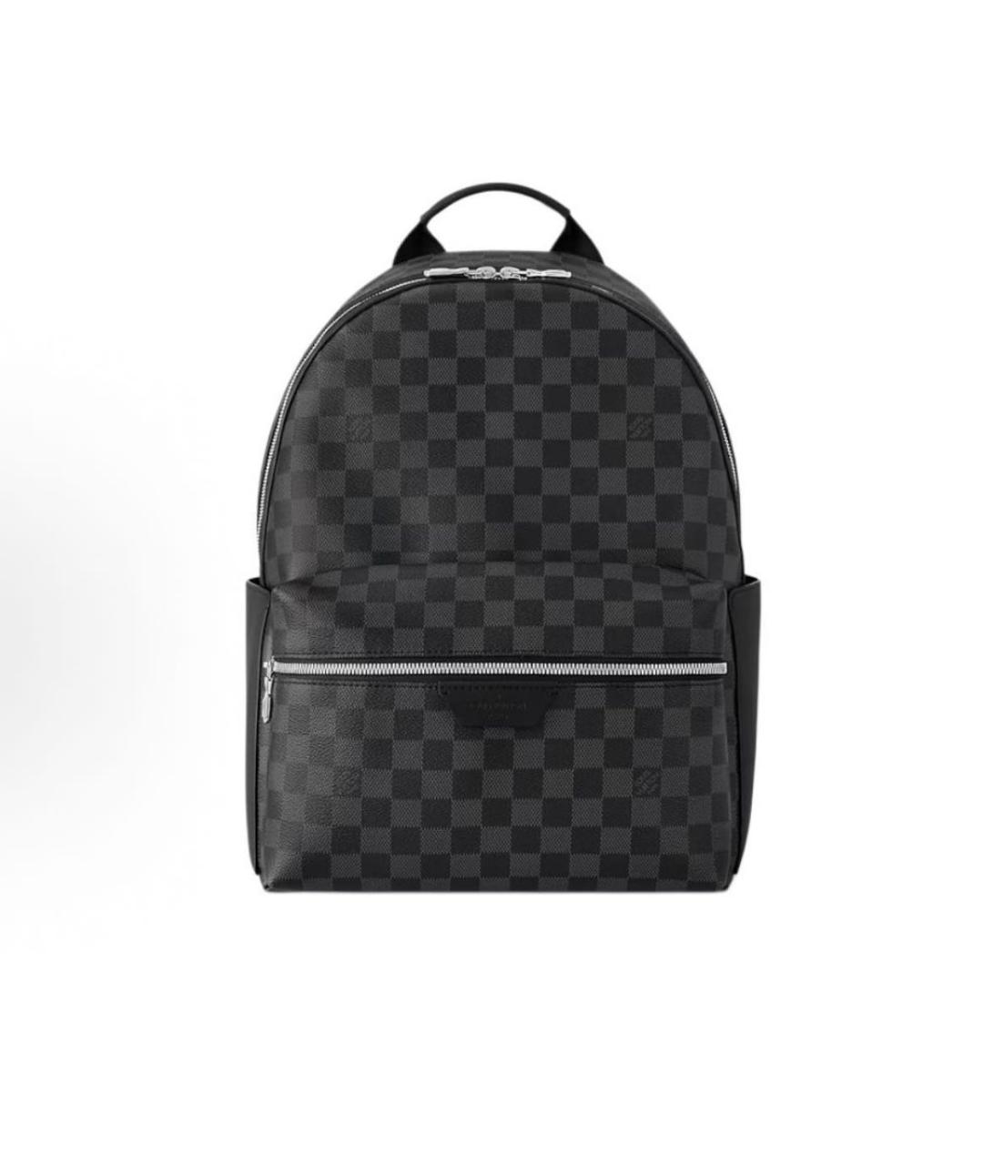 LOUIS VUITTON Антрацитовый кожаный рюкзак, фото 6