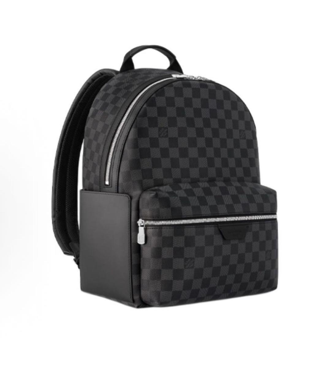 LOUIS VUITTON Антрацитовый кожаный рюкзак, фото 2