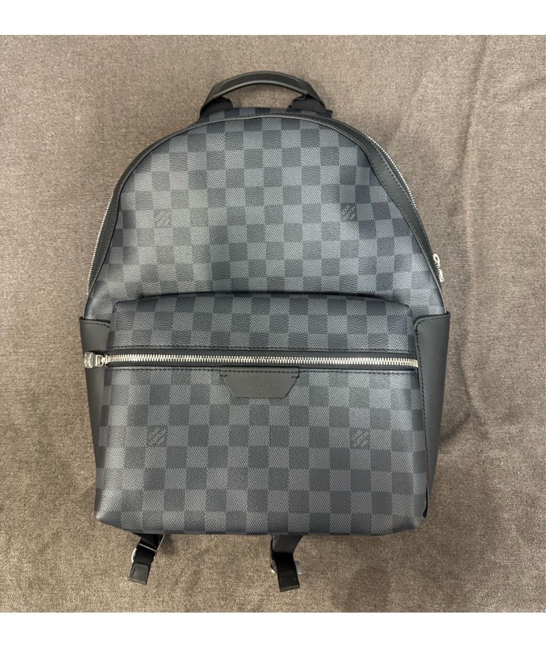 LOUIS VUITTON Антрацитовый кожаный рюкзак, фото 3