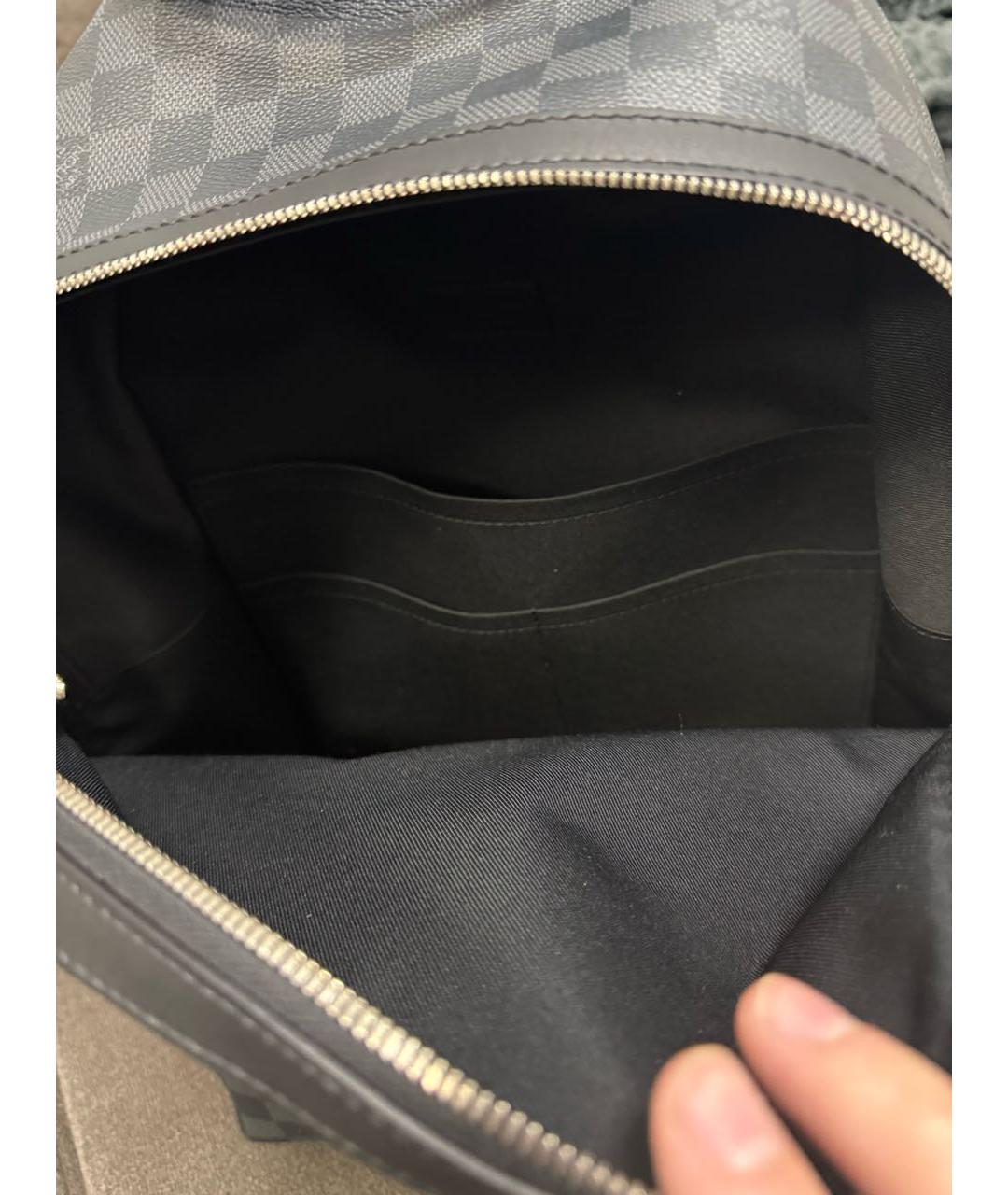 LOUIS VUITTON Антрацитовый кожаный рюкзак, фото 5