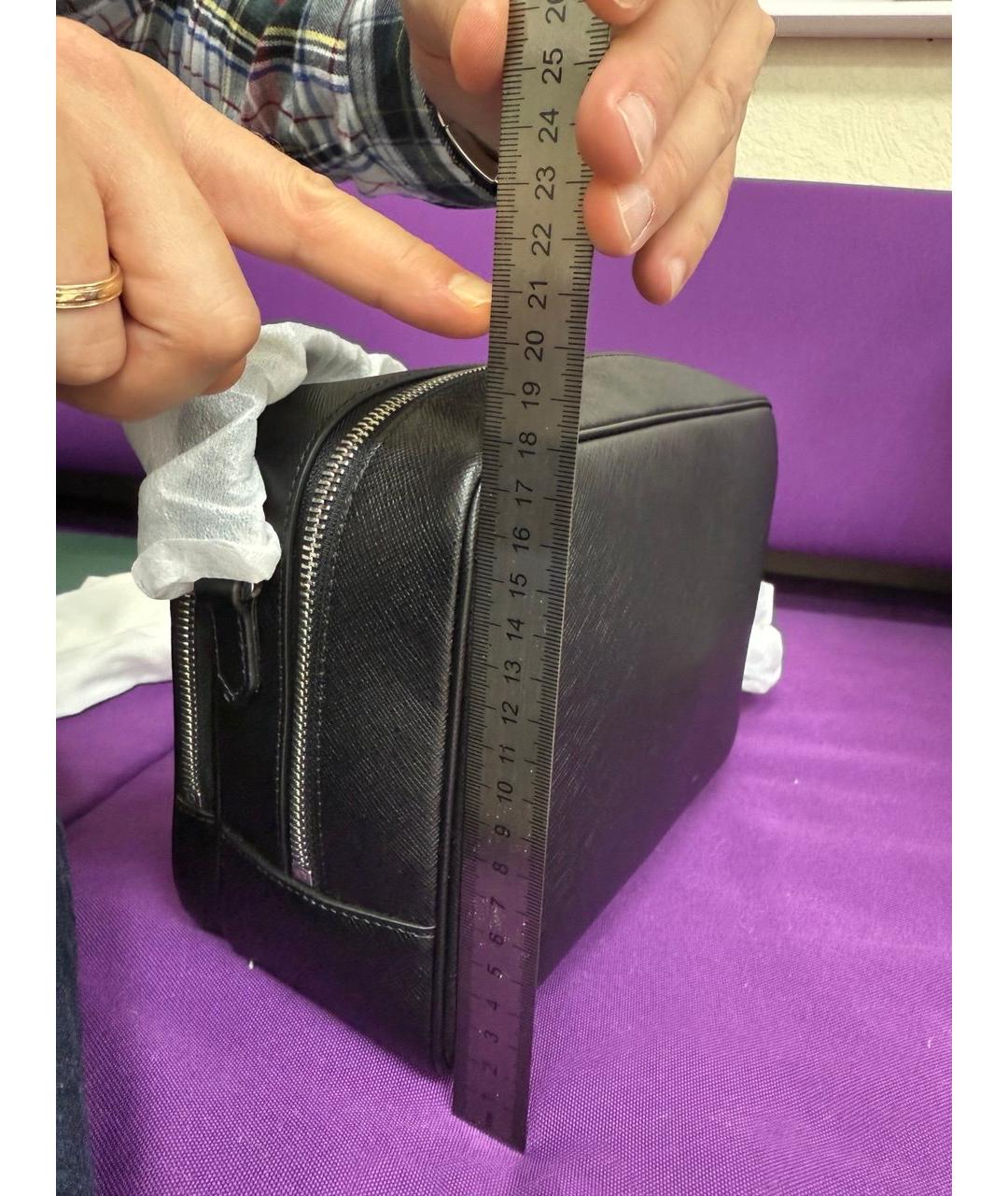 MONTBLANC Черная кожаная сумка на плечо, фото 5