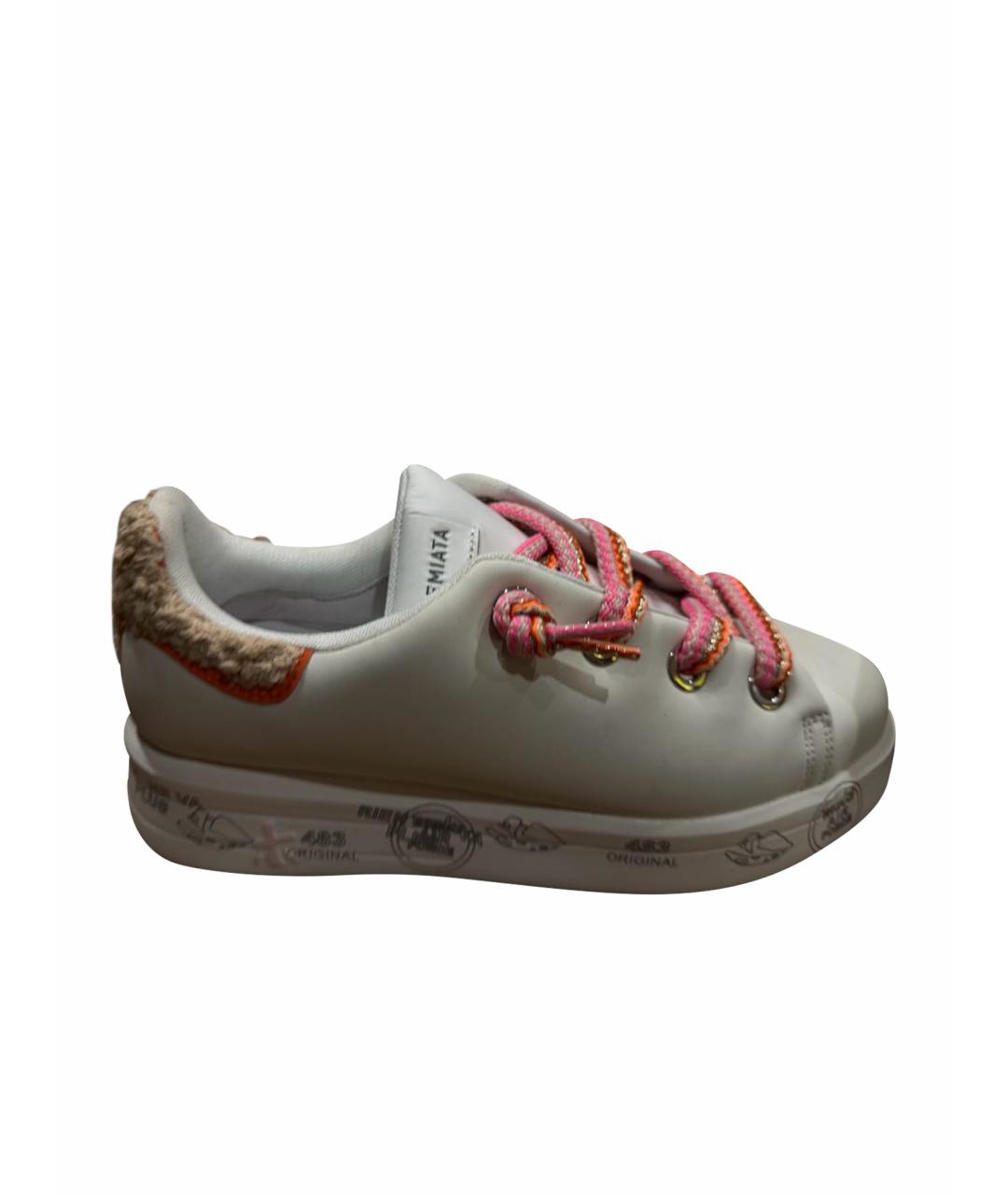 PREMIATA Белые кожаные кроссовки, фото 1