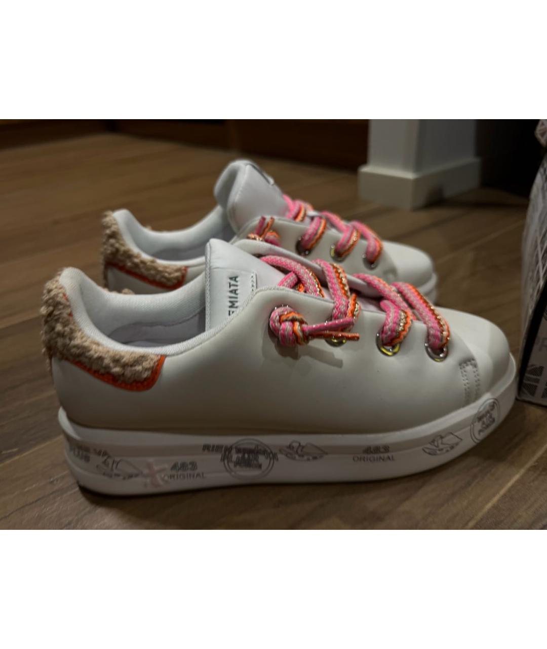 PREMIATA Белые кожаные кроссовки, фото 8