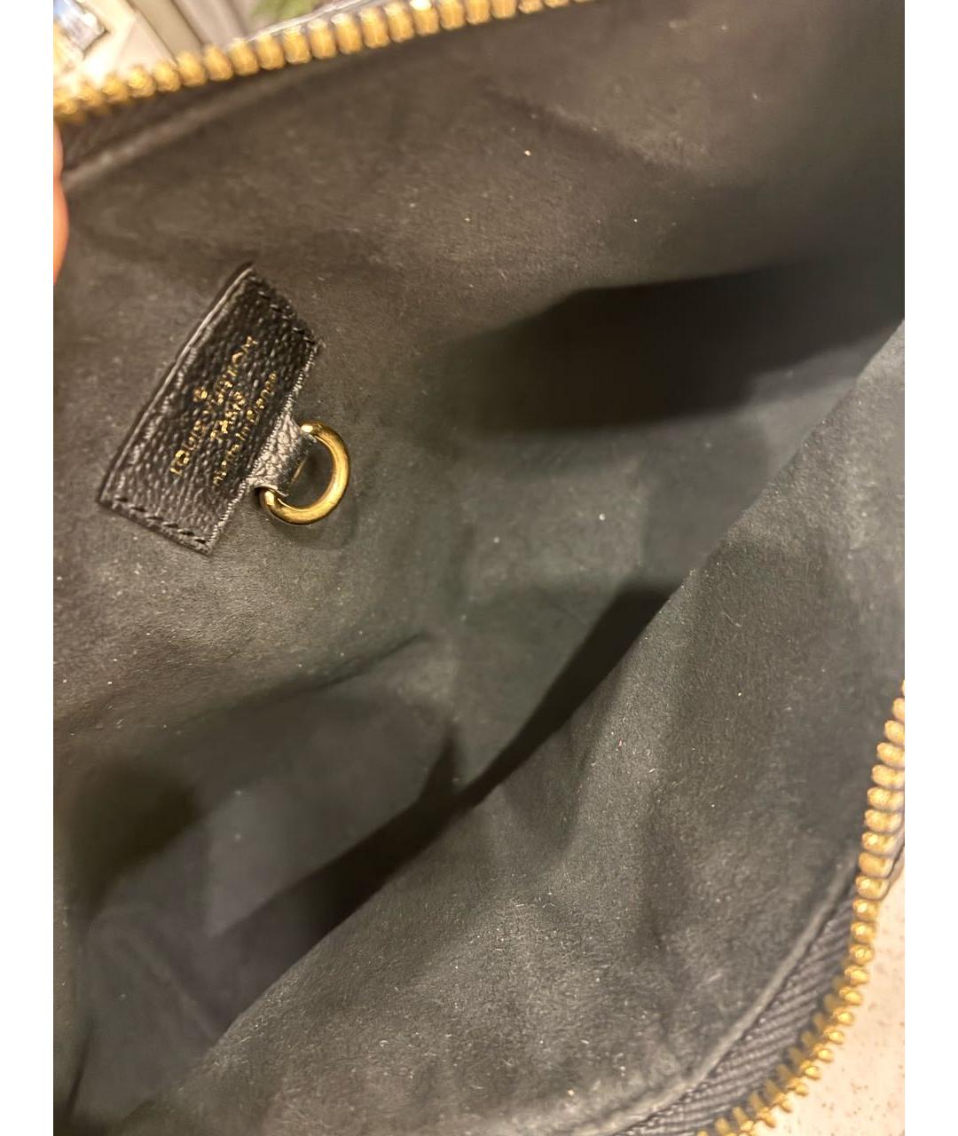 LOUIS VUITTON Черная кожаная сумка с короткими ручками, фото 3