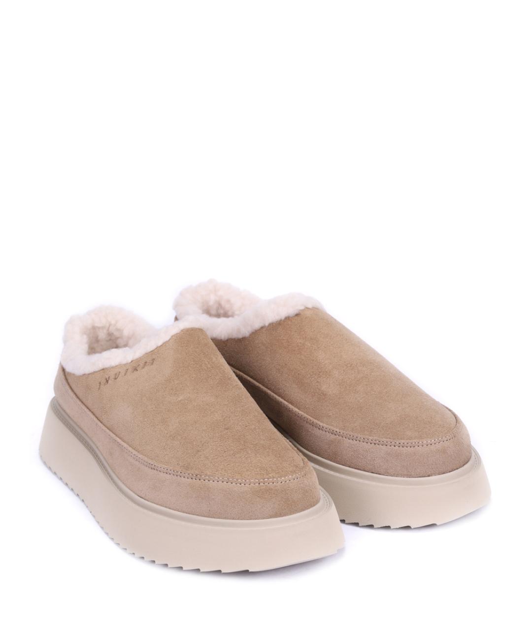 INUIKII Бежевые замшевые сабо, фото 2
