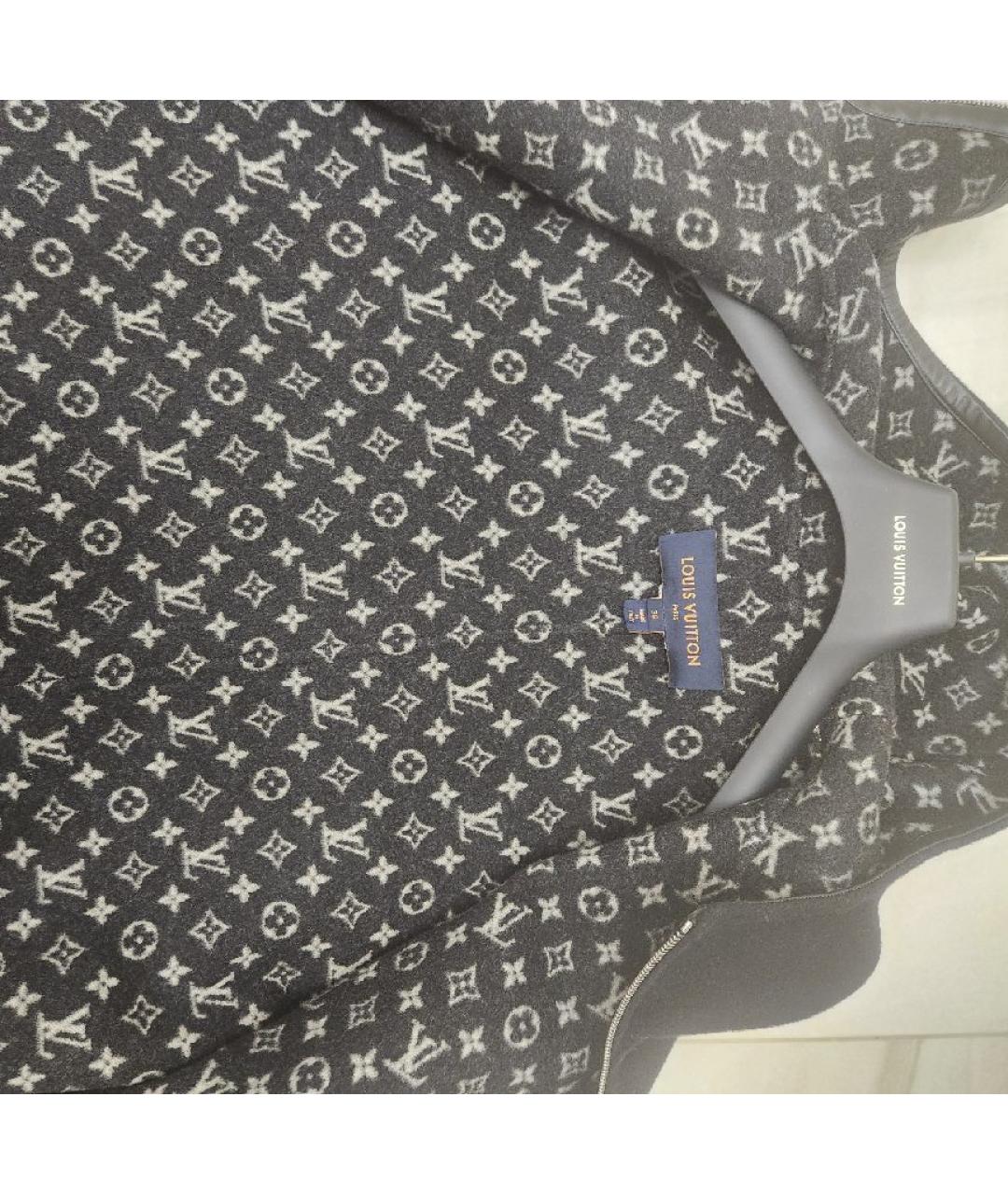 LOUIS VUITTON Темно-синий шерстяной тренч/плащ, фото 3